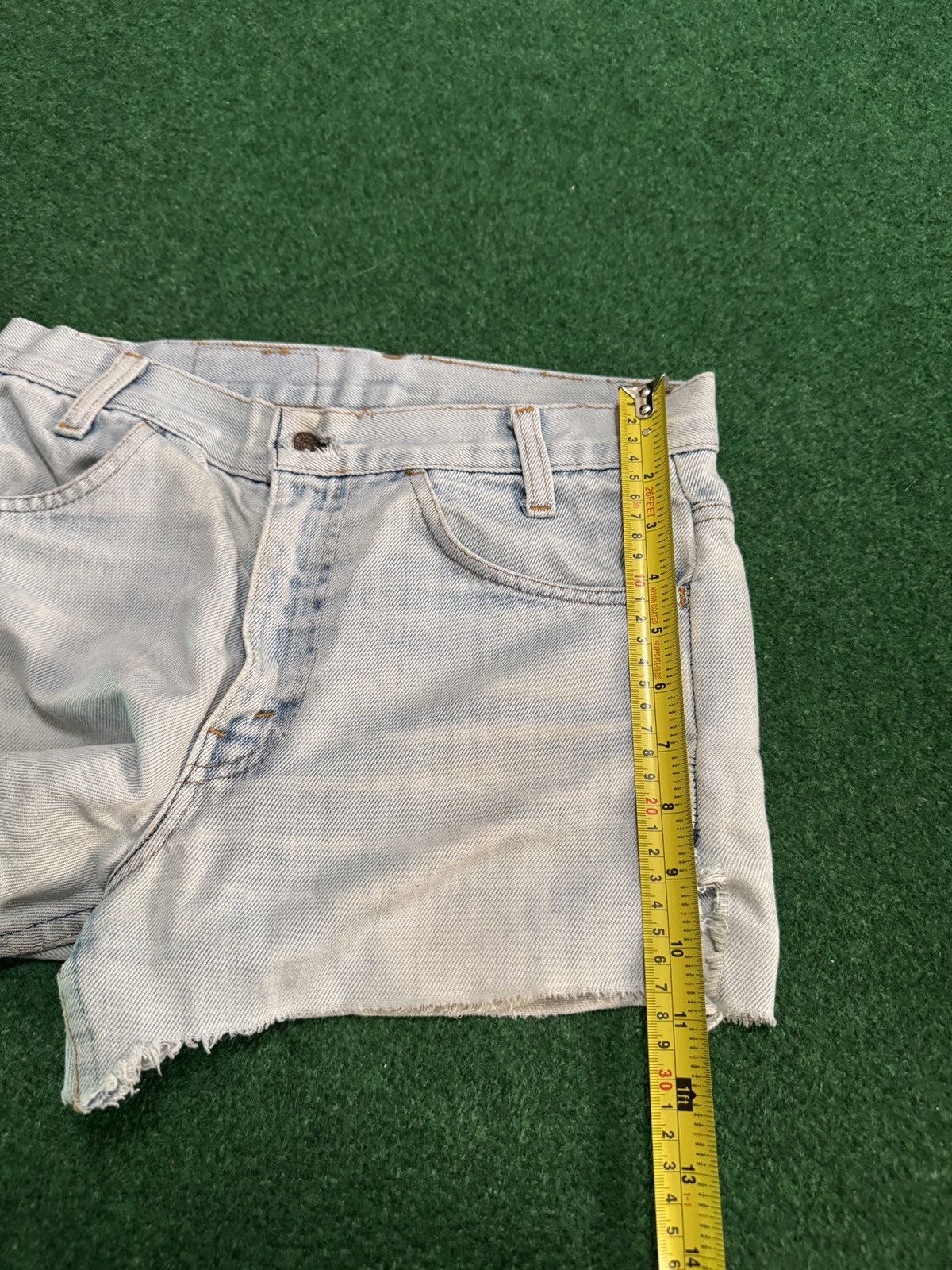 Levi's Vintage Clothing Levis Cutoff Jorts 28 Light Wash Distressed Denim Shorts Size 28" / US 6 / IT 42 - 10 Thumbnail