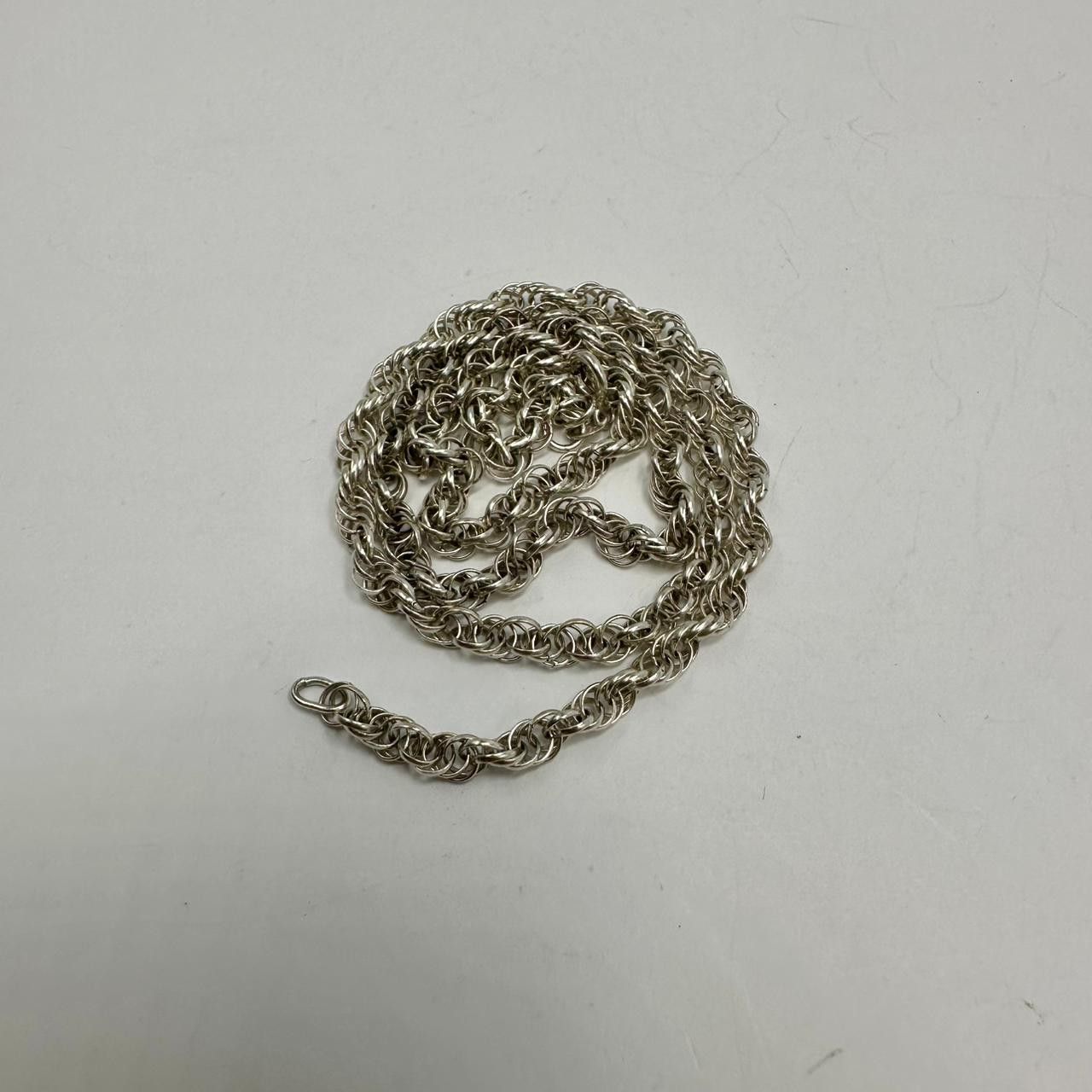 Sterling Silver Vintage 925 Sterling Silver Rope Chain Necklace –Unisex Size ONE SIZE - 7 Thumbnail