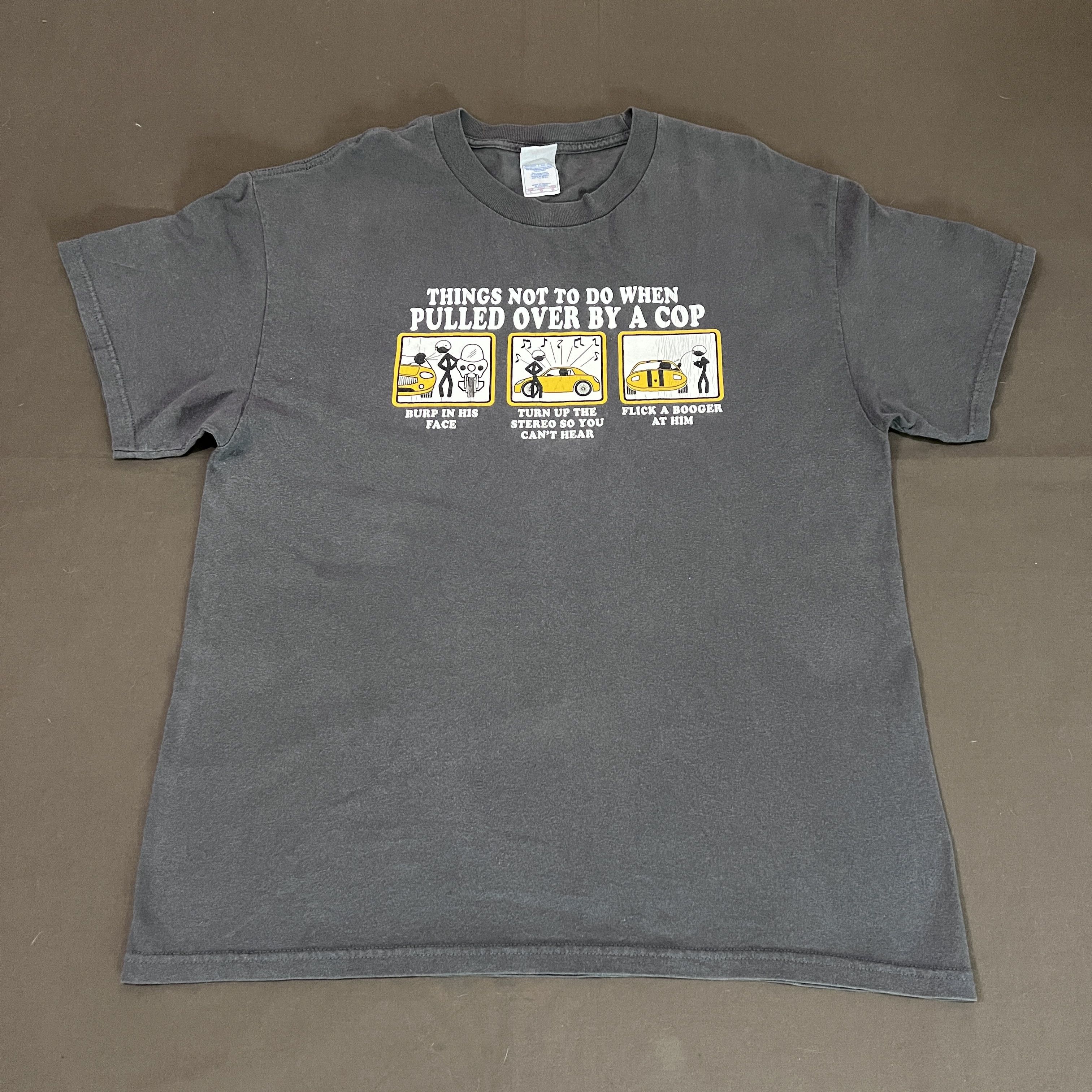 Vintage Vintage Y2K Things Not To Say To A Cop Funny Tee Size US L / EU 52-54 / 3 - 2 Thumbnail