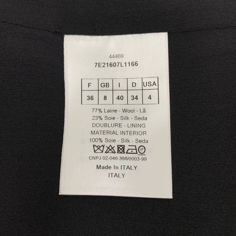 Dior Dior Black bee embroidered wool zipper sleeveless dress 250 Size XS / US 0-2 / IT 36-38 - 8 Thumbnail