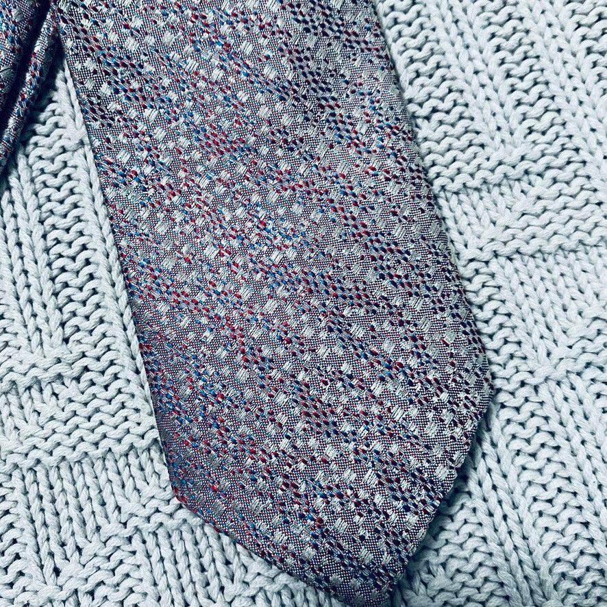 Vintage Vintage red and pink confetti silk slim tie Size ONE SIZE - 2 Thumbnail