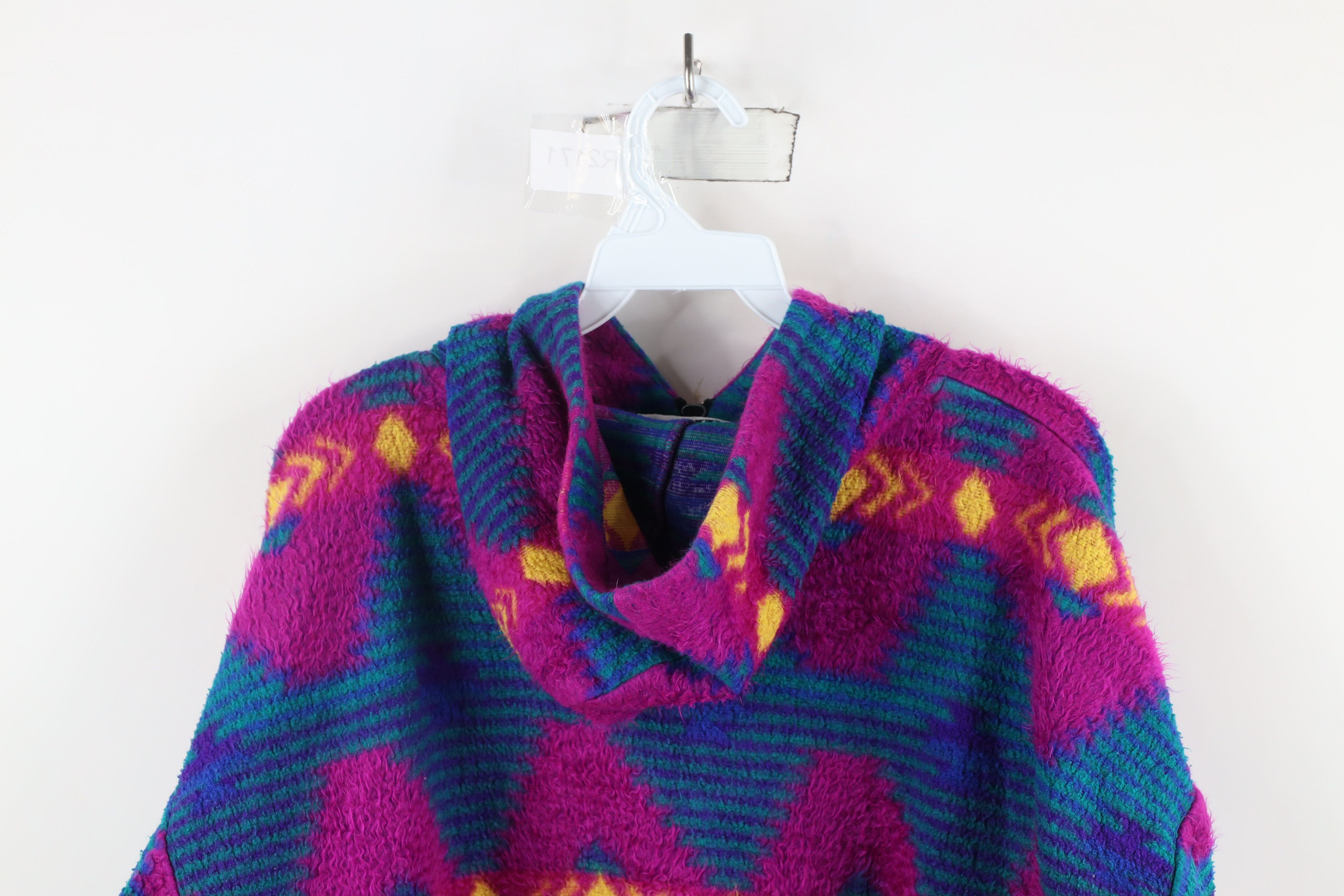 Vintage Vintage 90s Streetwear Southwestern Fleece Hoodie USA Size M / US 6-8 / IT 42-44 - 11 Thumbnail