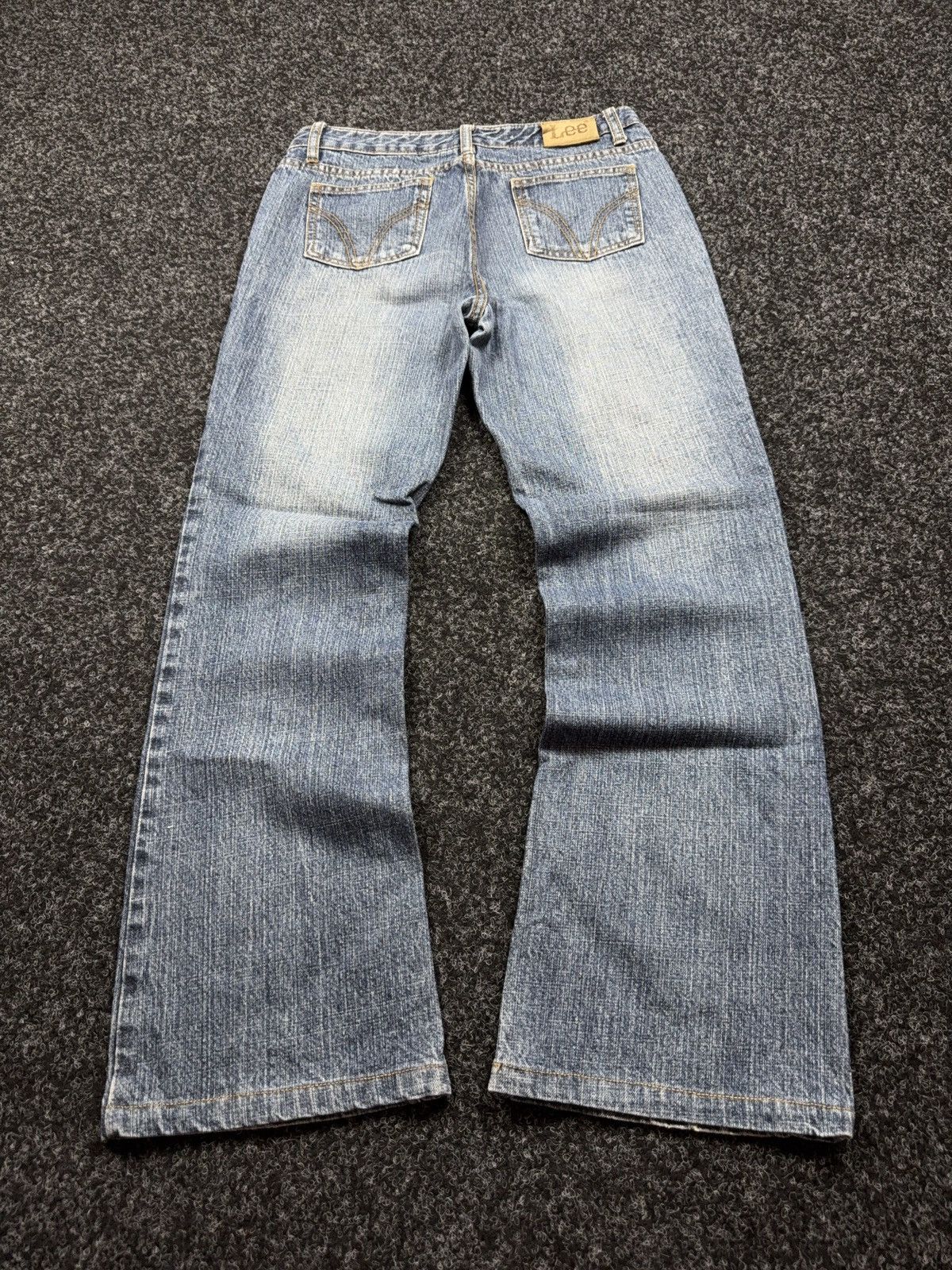 Lee Archive 90s Retro Lee Japan Y2K Flare Denim Jeans Low Rise Size 28" / US 6 / IT 42 - 12 Thumbnail