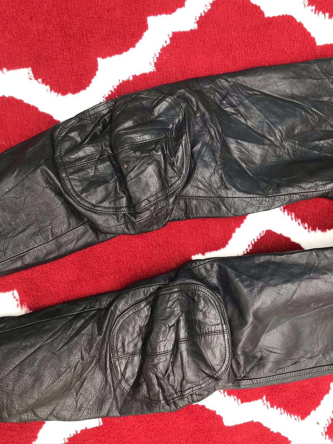 Japanese Brand 1980s Excellence Komine Biker Leather Pants Motorcycle Size US 27 - 10 Thumbnail