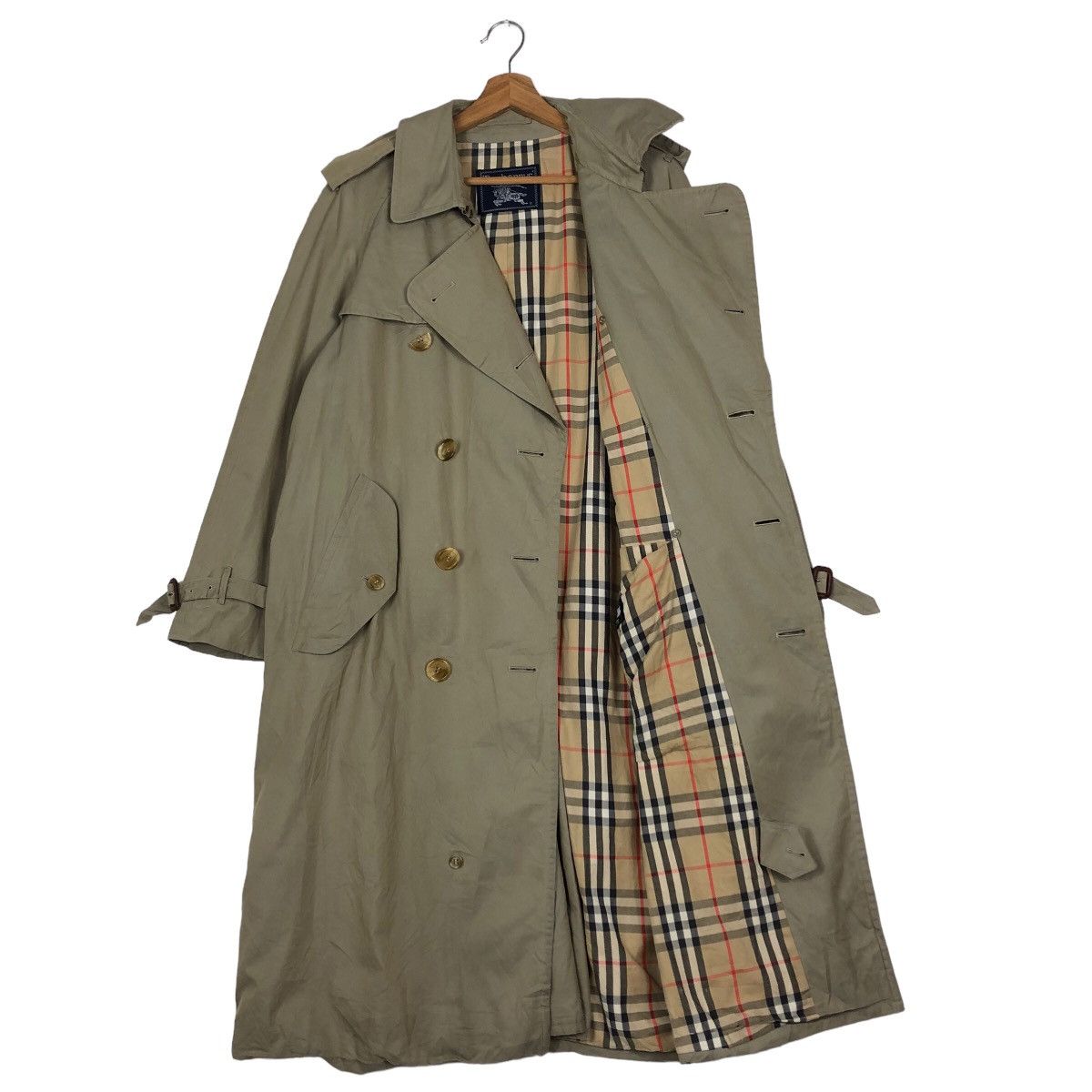 Burberry 🔥Vintage Long Jacket Burberrys Nova Check Blanket Bondage Size US M / EU 48-50 / 2 - 12 Thumbnail