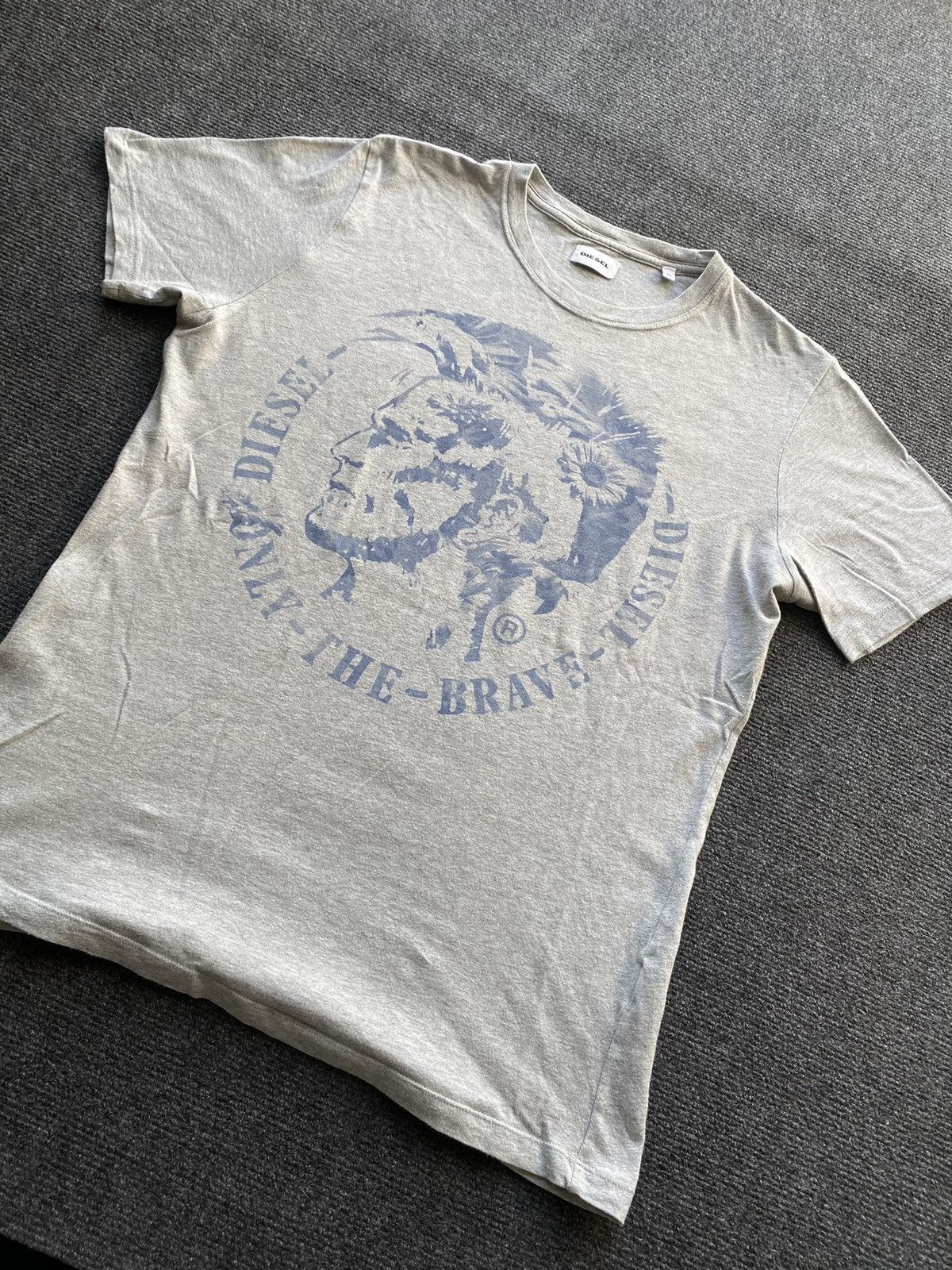 Diesel 🔥Opium Punk Diesel Gray Head Logo tee mens m alt goth emo Size US M / EU 48-50 / 2 - 2 Thumbnail