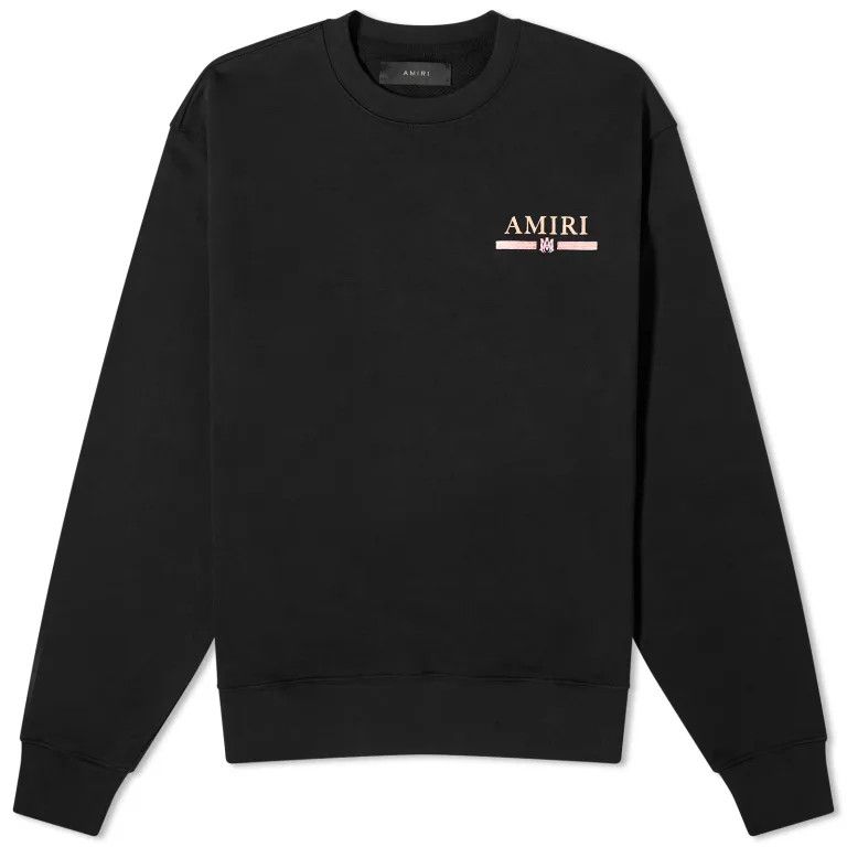 Amiri o1gr1nt0426 MA Watercolor Bar Crewneck Sweatshirt in Black Size US XL / EU 56 / 4 - 1 Thumbnail