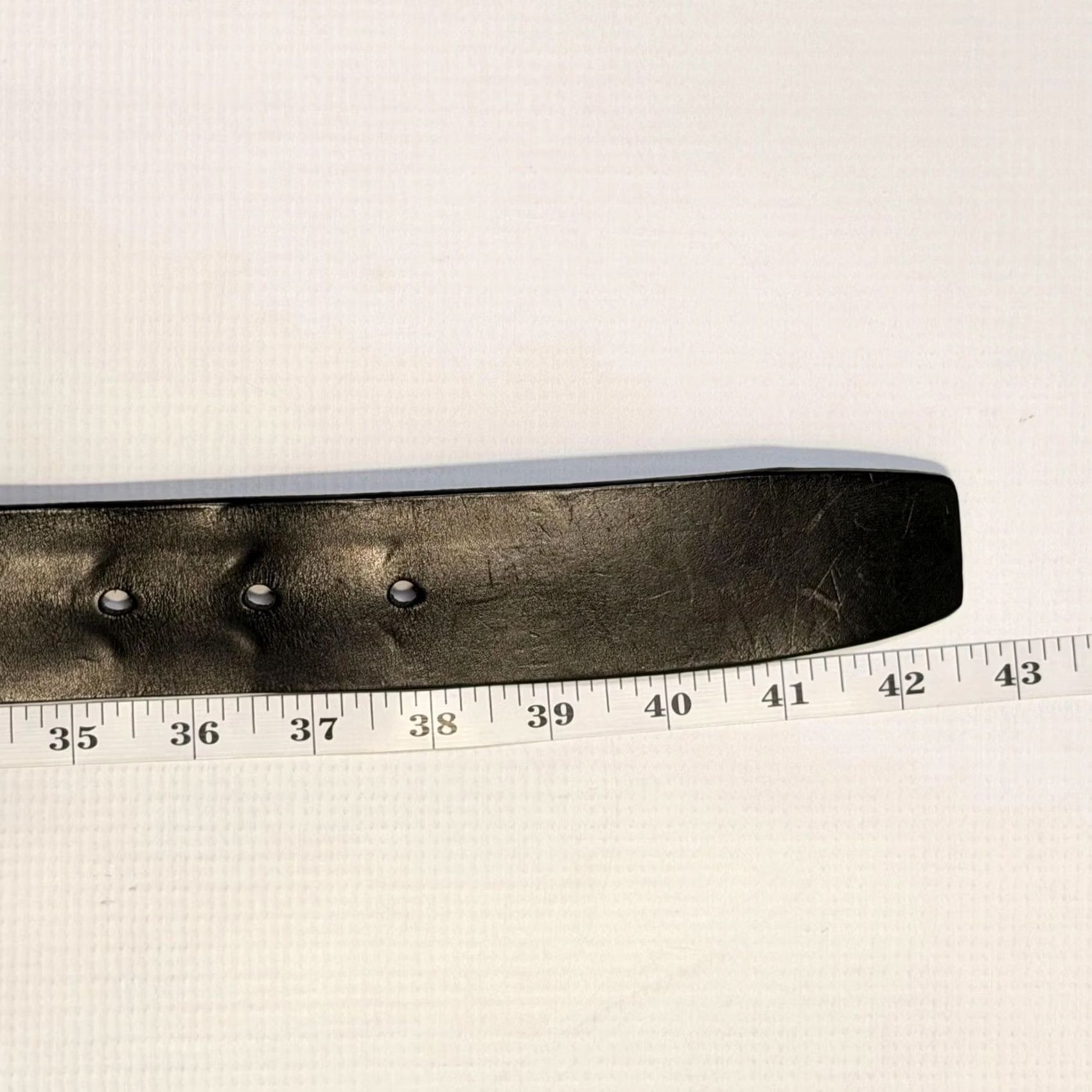 J.Lindeberg J.Lindeberg Belt Mens 34 Leather Made in Italy Buckle Sculptural Buckle Black Dress Belt Mens 34 Leather Size 34 - 8 Thumbnail