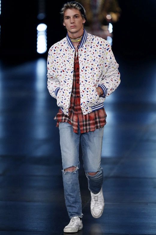 Saint Laurent Paris SS16 D10 Blue Jeans Knee Rip Mid Waist Size US 27 - 14 Thumbnail