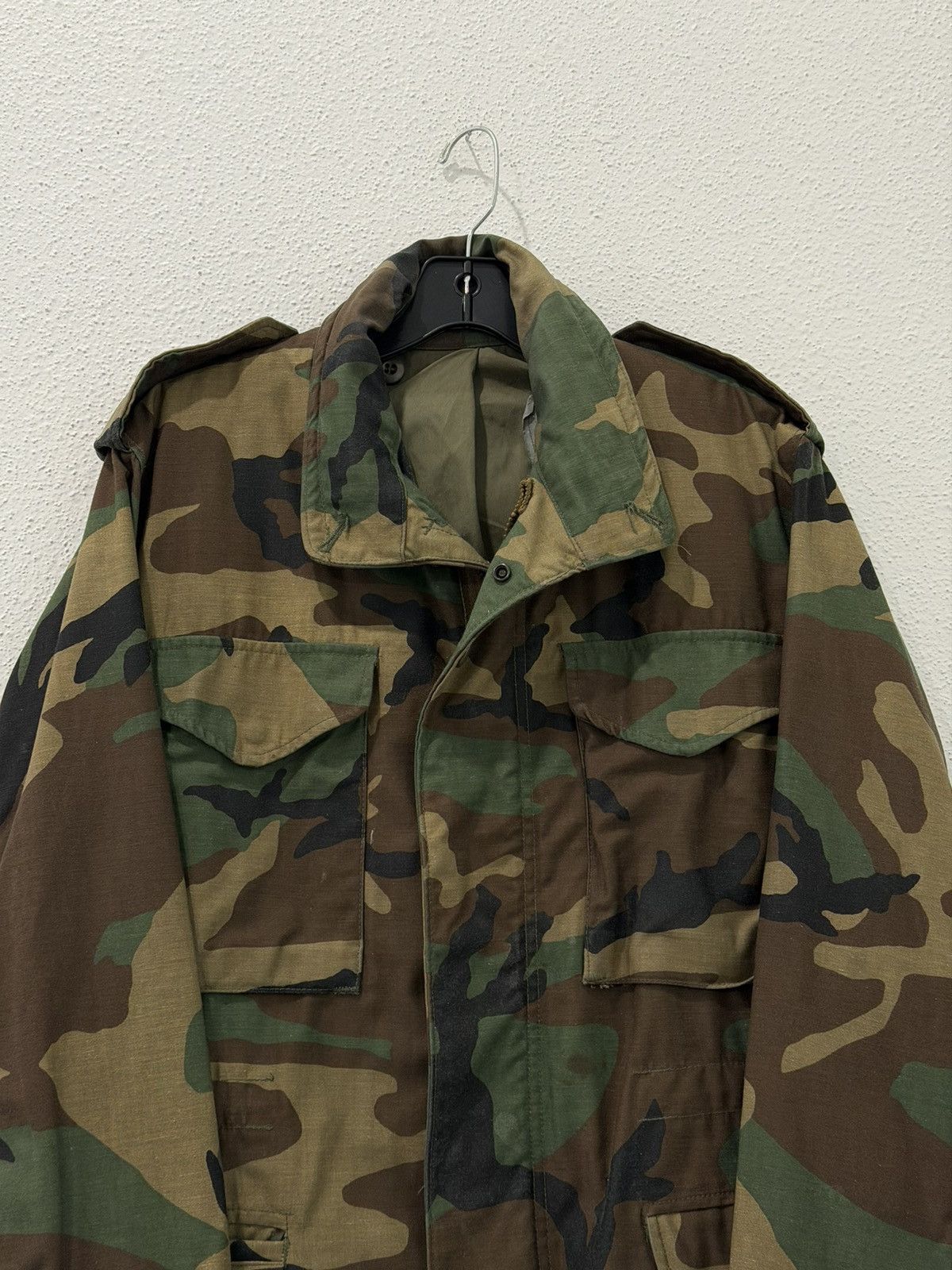 Vintage M-65 Coat Cold Weather Field Jacket Woodland Camo XS SHORT Size US XS / EU 42 / 0 - 2 Thumbnail