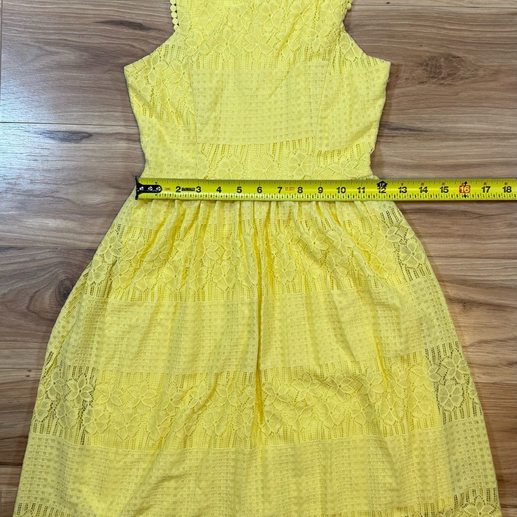 Other Altar’d State Women’s XS Yellow Lace Dress Size XXS / US 00 / IT 34 - 5 Thumbnail