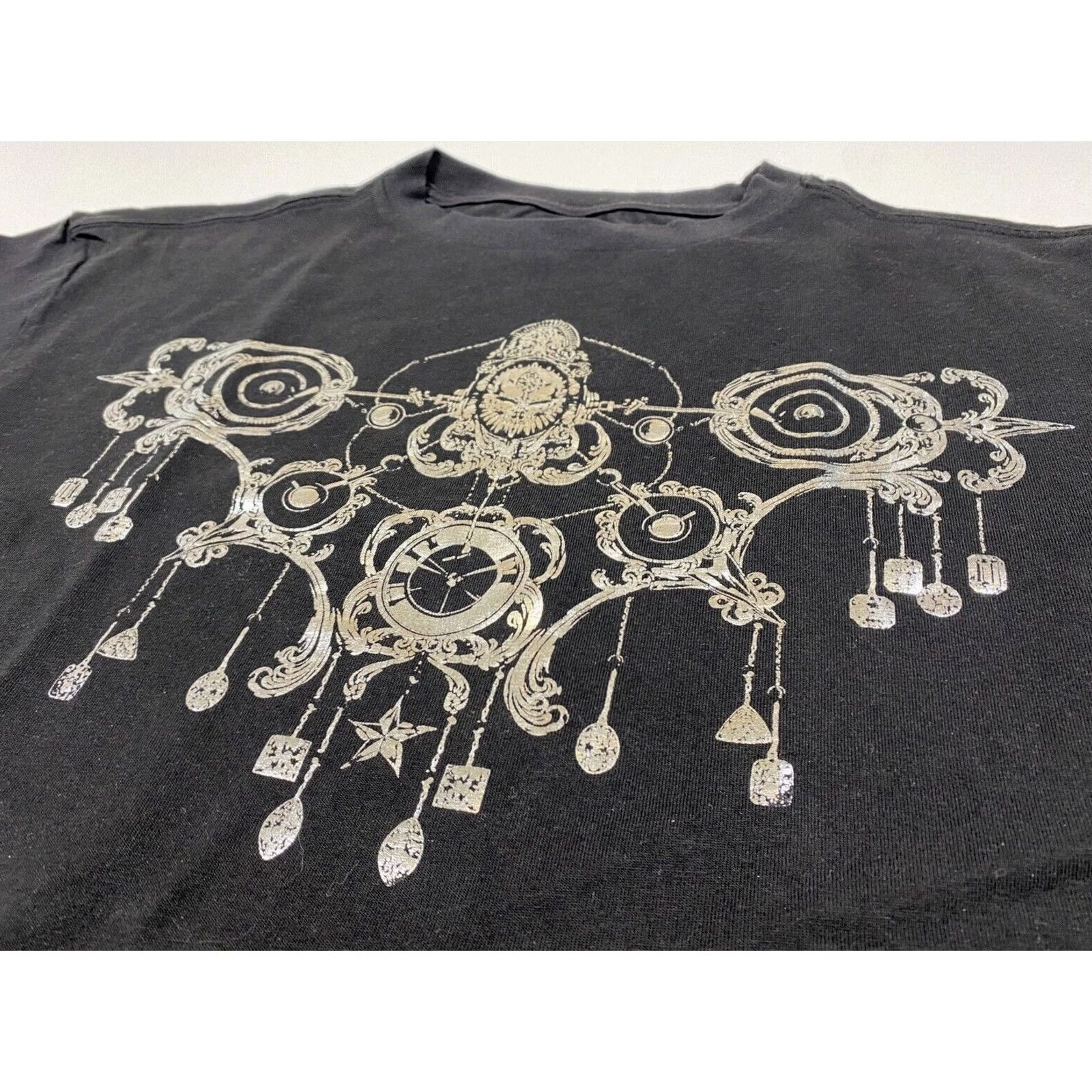 Adidas VINTAGE Adidas Men’s 2008 T-Shirt Sz M Black Cotton Trefoil Clock Medallion Dual-Sided Graphic Print Short Sleeve Crew Neck Shirt Mens Size US M / EU 48-50 / 2 - 6 Thumbnail