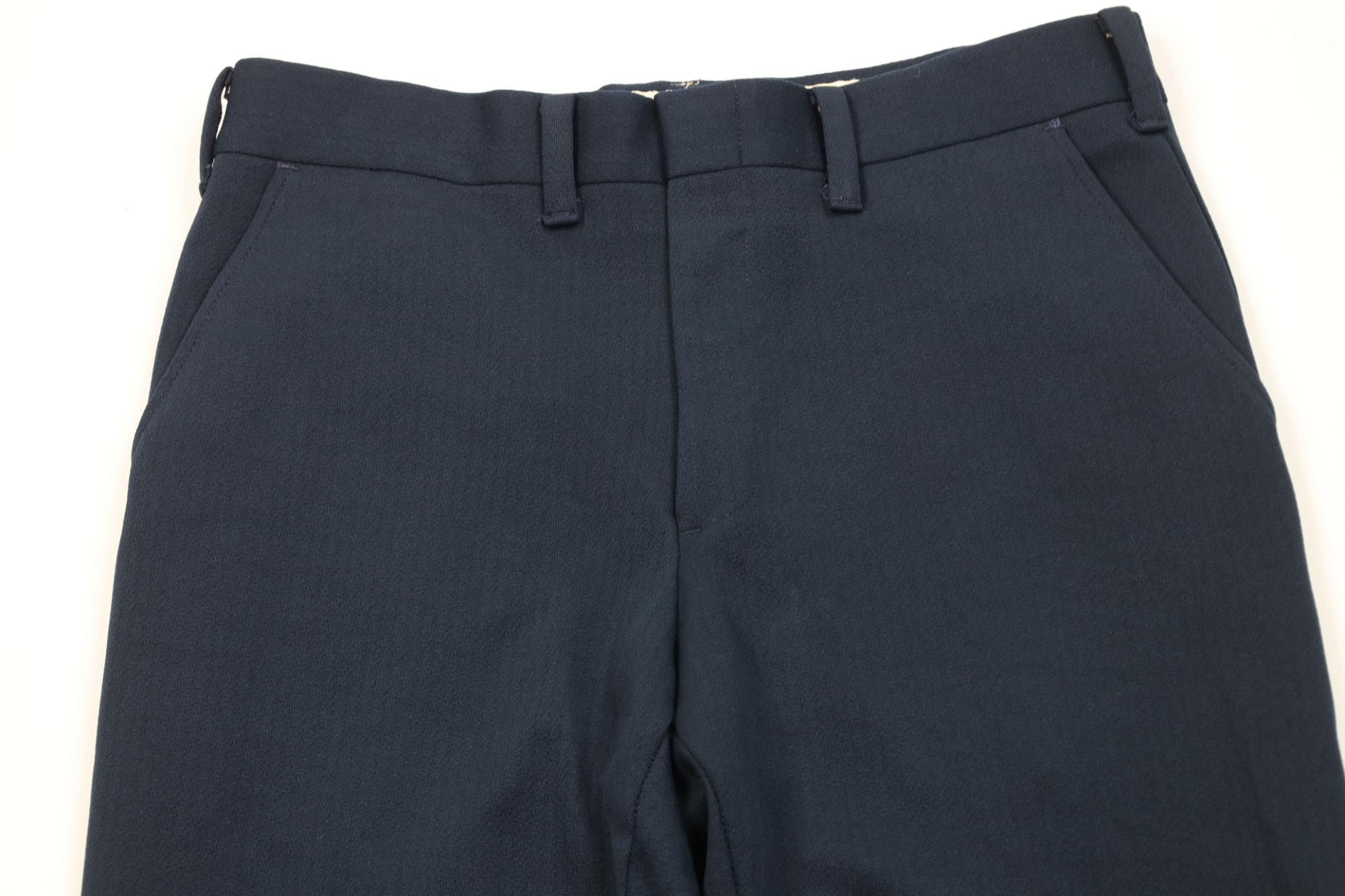 Vintage Vintage 70s Streetwear Flared Wide Leg Chino Pants Blue USA Size US 34 / EU 50 - 2 Thumbnail