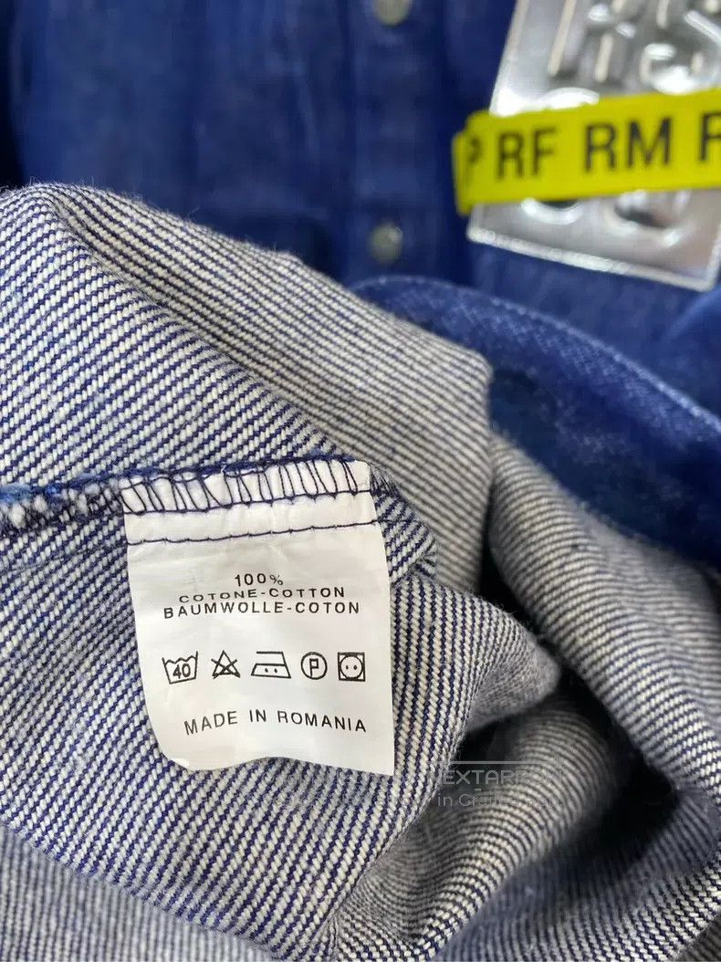 Raf Simons Raf Simons Taped silver leather brand denim shirt Size US XS / EU 42 / 0 - 7 Thumbnail