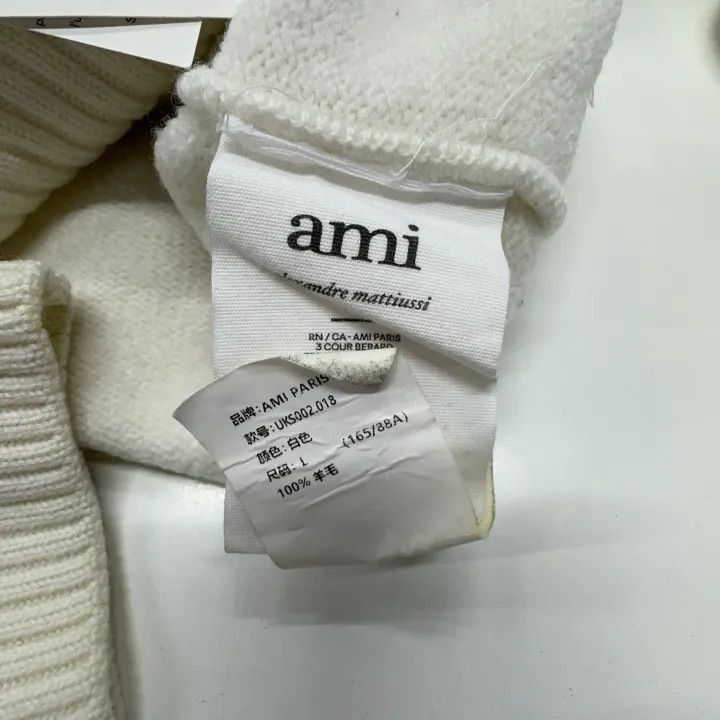 AMI AMIPARIS Heart Logo White Sweatshirt -2507 Size US L / EU 52-54 / 3 - 2 Thumbnail