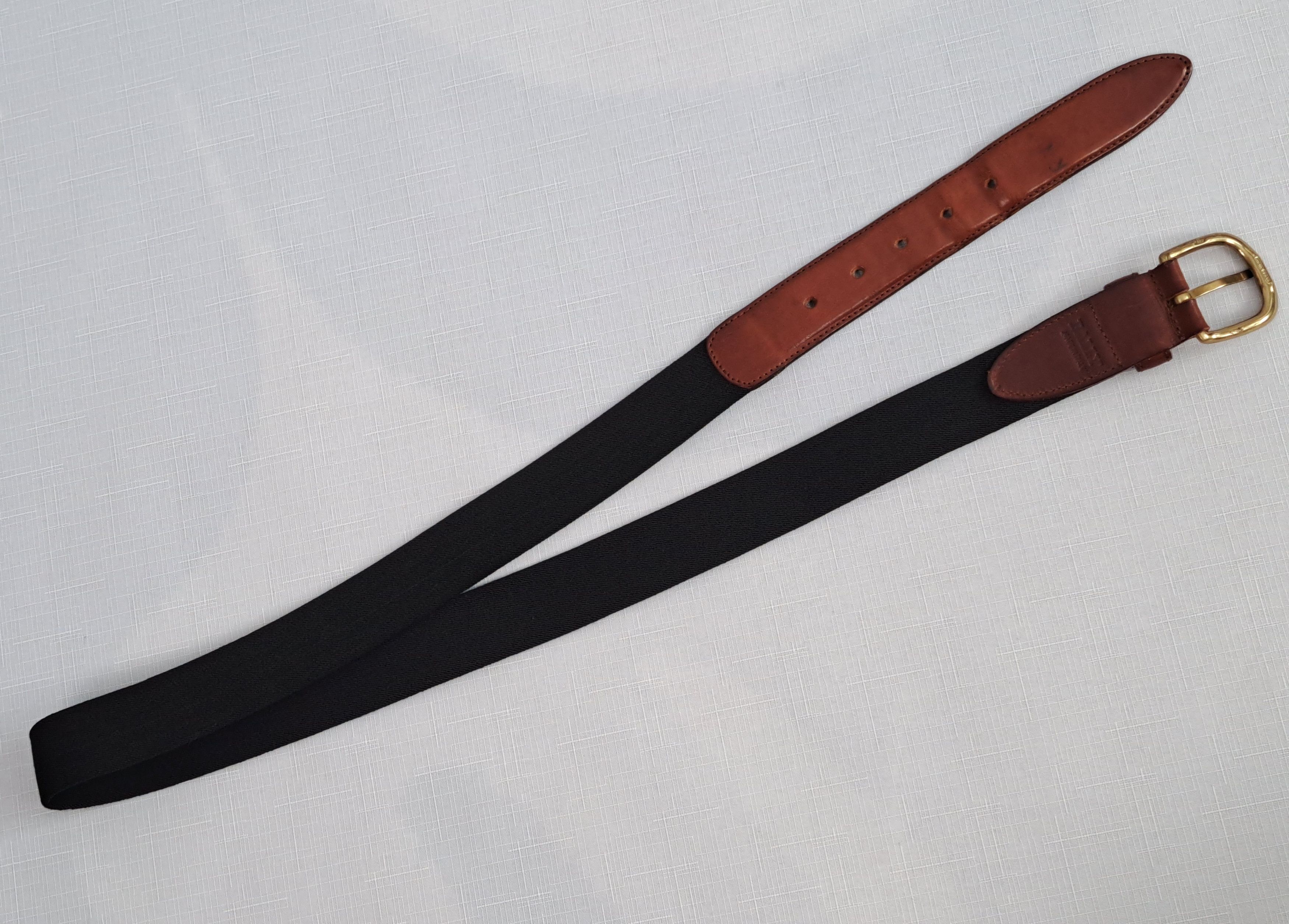 Bally × Vintage Bally vintage leather/elastic fabric belt. Size ONE SIZE - 9 Thumbnail