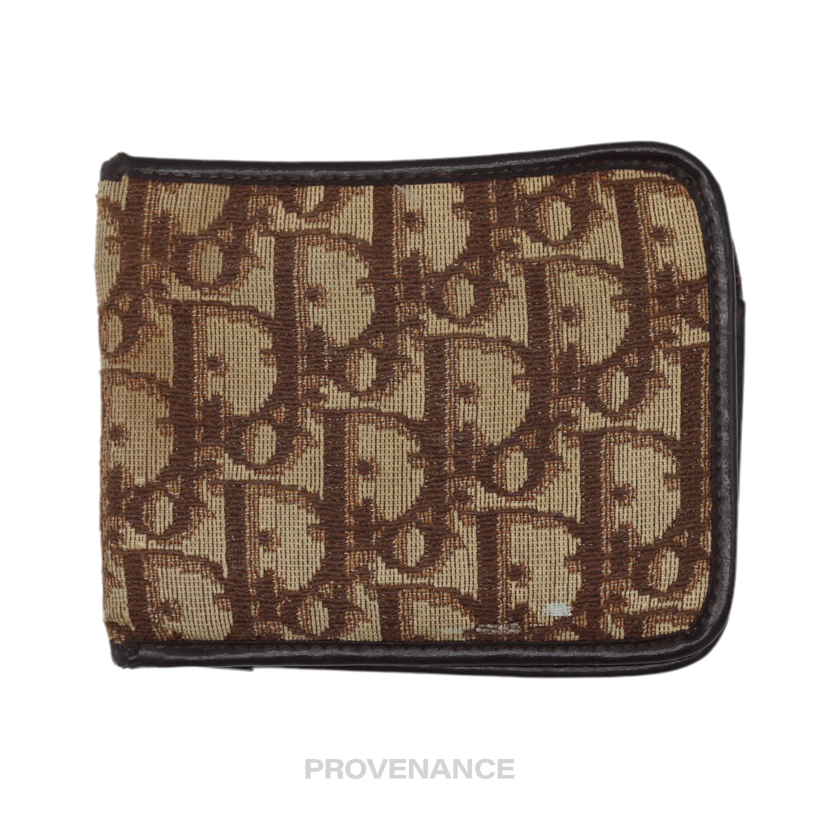 Dior 🔴 Dior Oblique Trotter Bifold Wallet - Brown Jacquard Size ONE SIZE - 1 Thumbnail