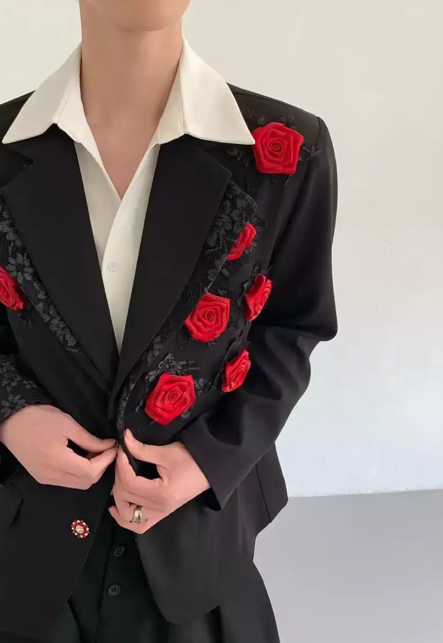 Other Men's Embroidered Double-Layer Blazer Size 38S - 6 Thumbnail