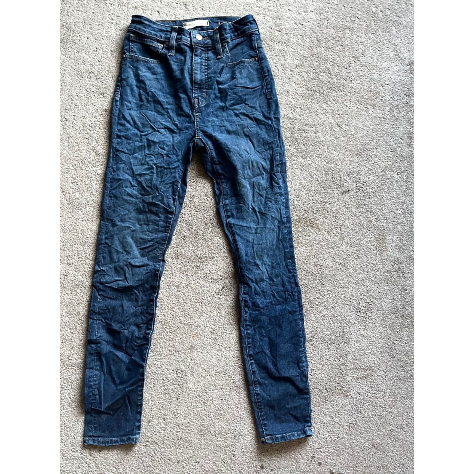 Madewell Madewell Jeans 25 Blue Curvy High Rise Skinny Stretch Denim Jeans Women Regular 5-Pocket Stretch All Seasons Mid Rise Vintage No Size 42" / US 20 - 3 Thumbnail