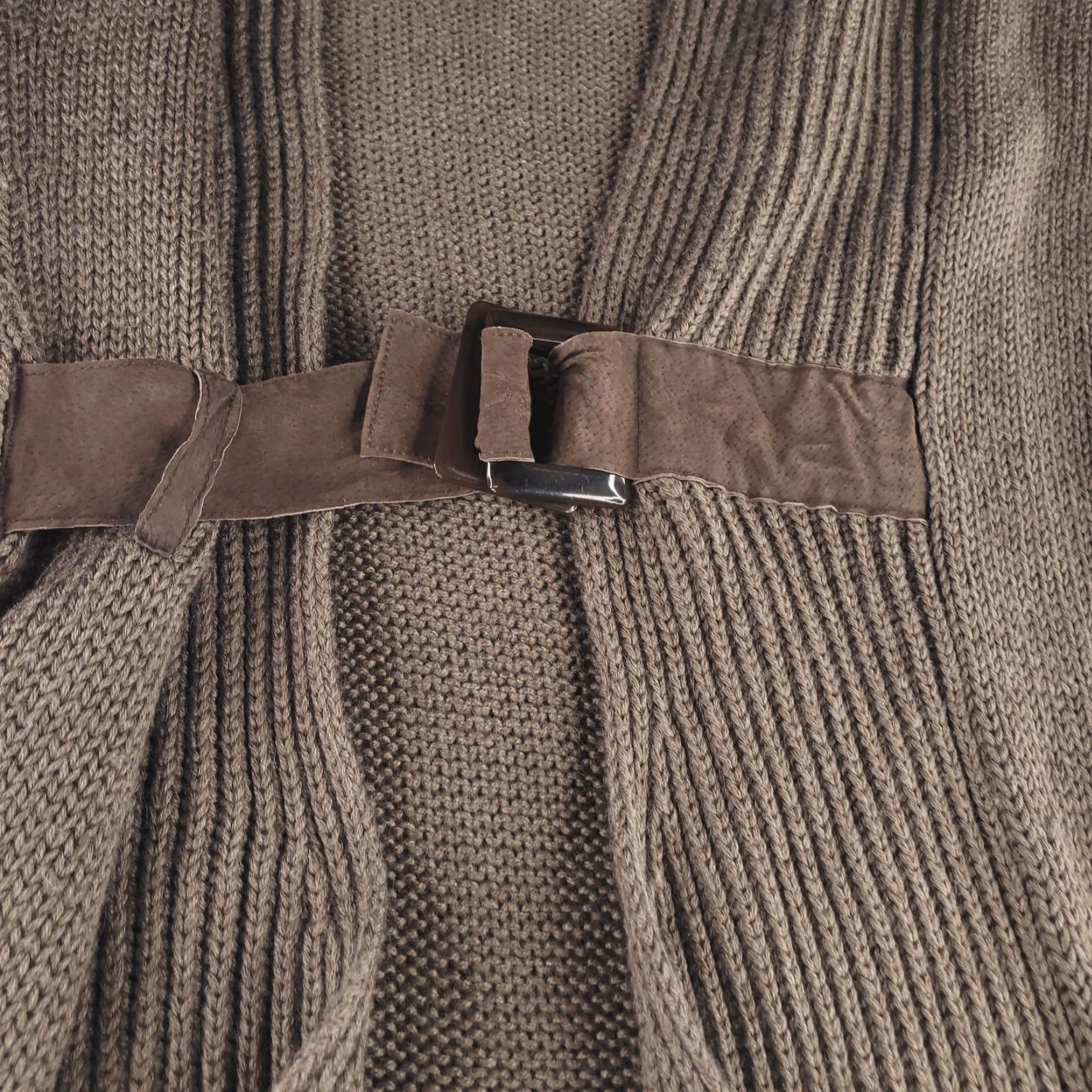Soft Surroundings Soft Surroundings Cardigan Sweater Wool Blend Wrap Buckle Long Sleeve Regular Size L Brown Womens Size L / US 10 / IT 46 - 7 Thumbnail