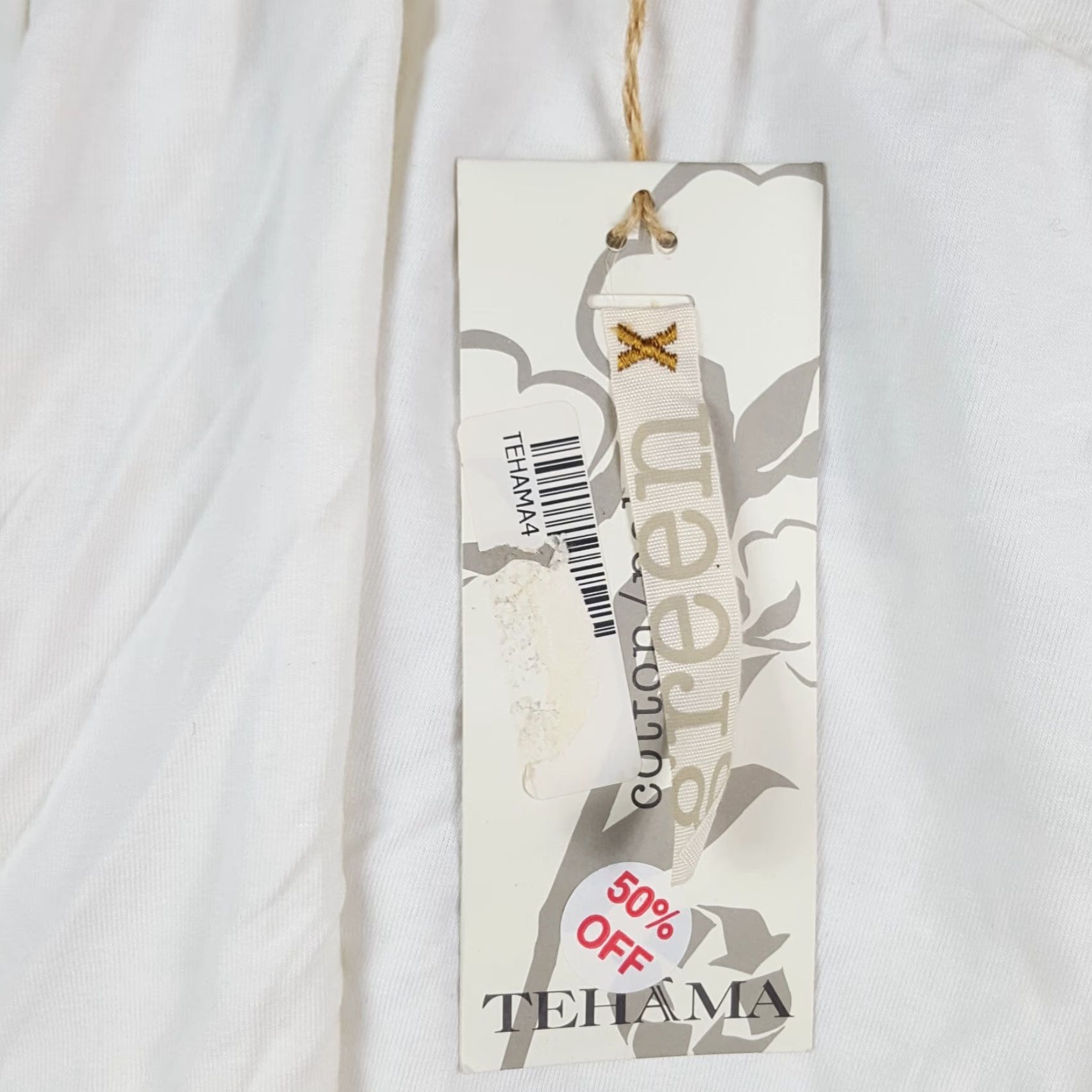 Vintage VINTAGE Tehama Women's Tank Top Sleeveless Polo Shirt 90s Y2K Preppy White Lace Cotton Blend Size M / US 6-8 / IT 42-44 - 7 Thumbnail