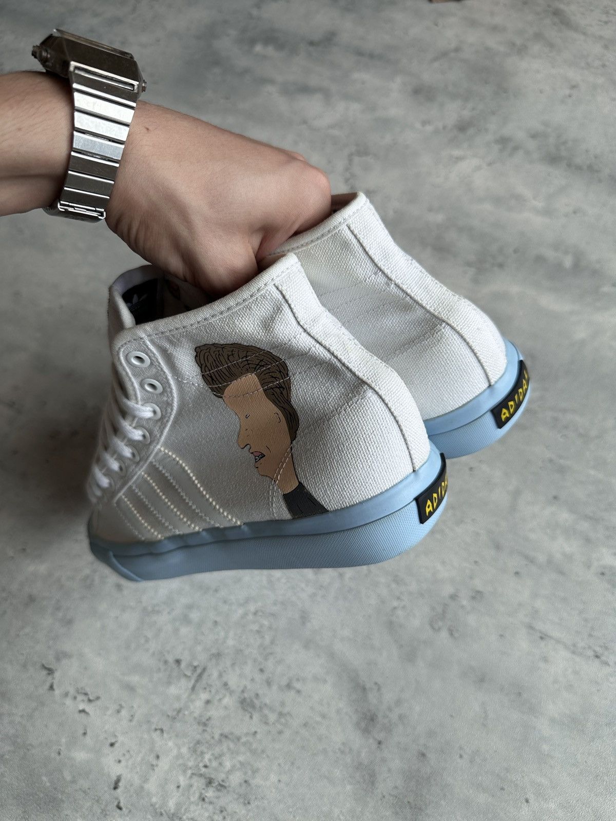 Adidas SAMPLE “BEAVIS AND BUTTHEAD” MATCHCOURT RX HIGH TOP SNEAKERS Size US 9 / EU 42 - 6 Thumbnail