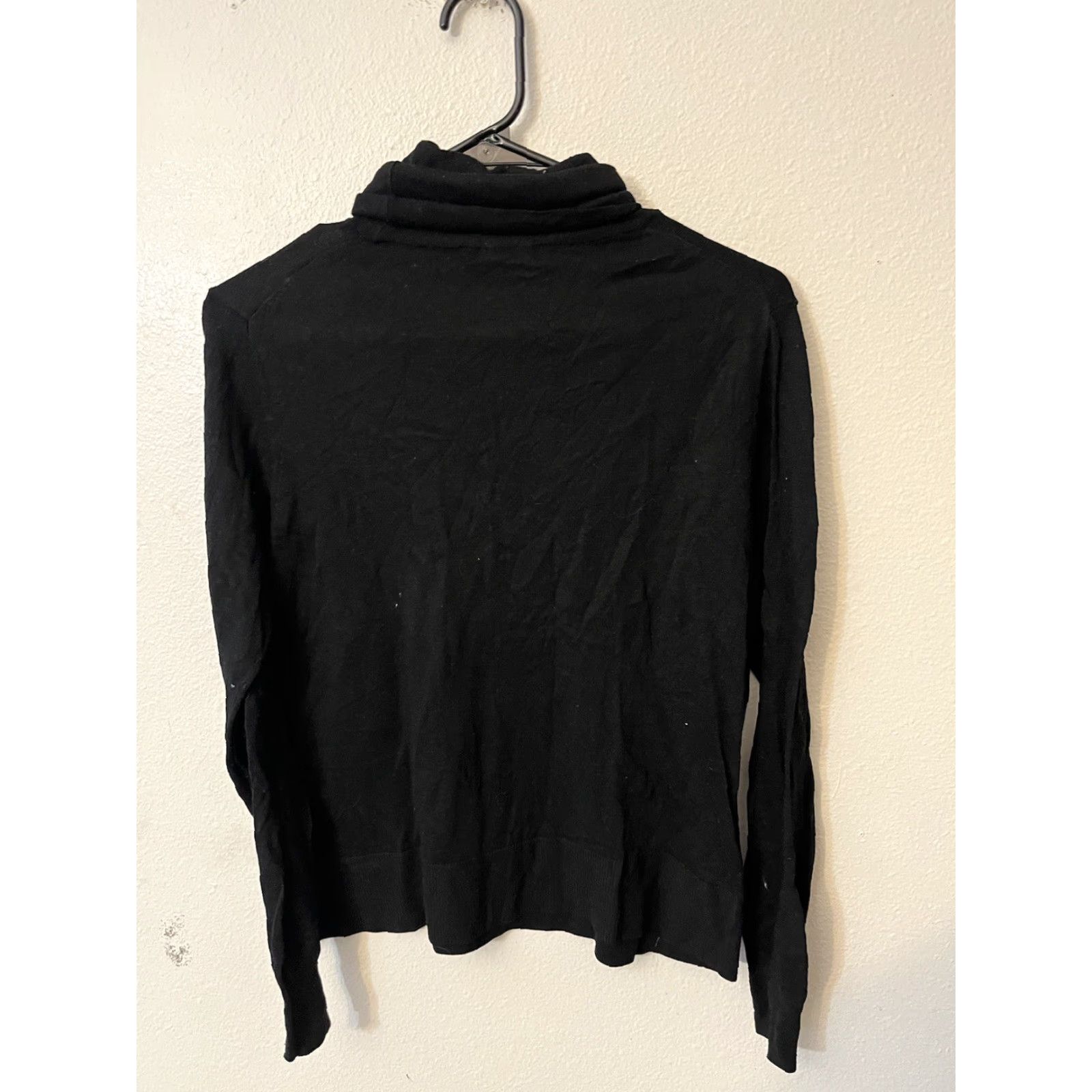 Zara Zara Knit Sweater Women's Large Turtleneck Pullover Black Faux Pearl Cap Sleeve Classic Size L / US 10 / IT 46 - 3 Thumbnail