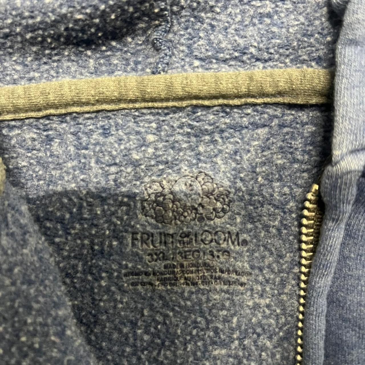 Japanese Brand × Vintage Vintage Y2K/2000s Blank Blue Zipup Hoodie! Size US XXL / EU 58 / 5 - 3 Thumbnail