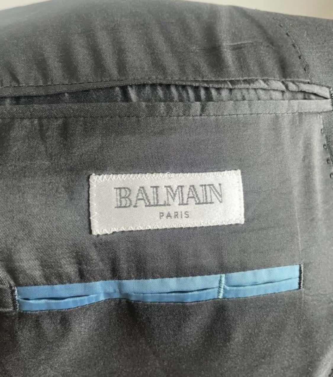 Balmain × Designer Balmain Black Blazer, Minimalist Classic Suit Jacket Size 46R - 10 Thumbnail