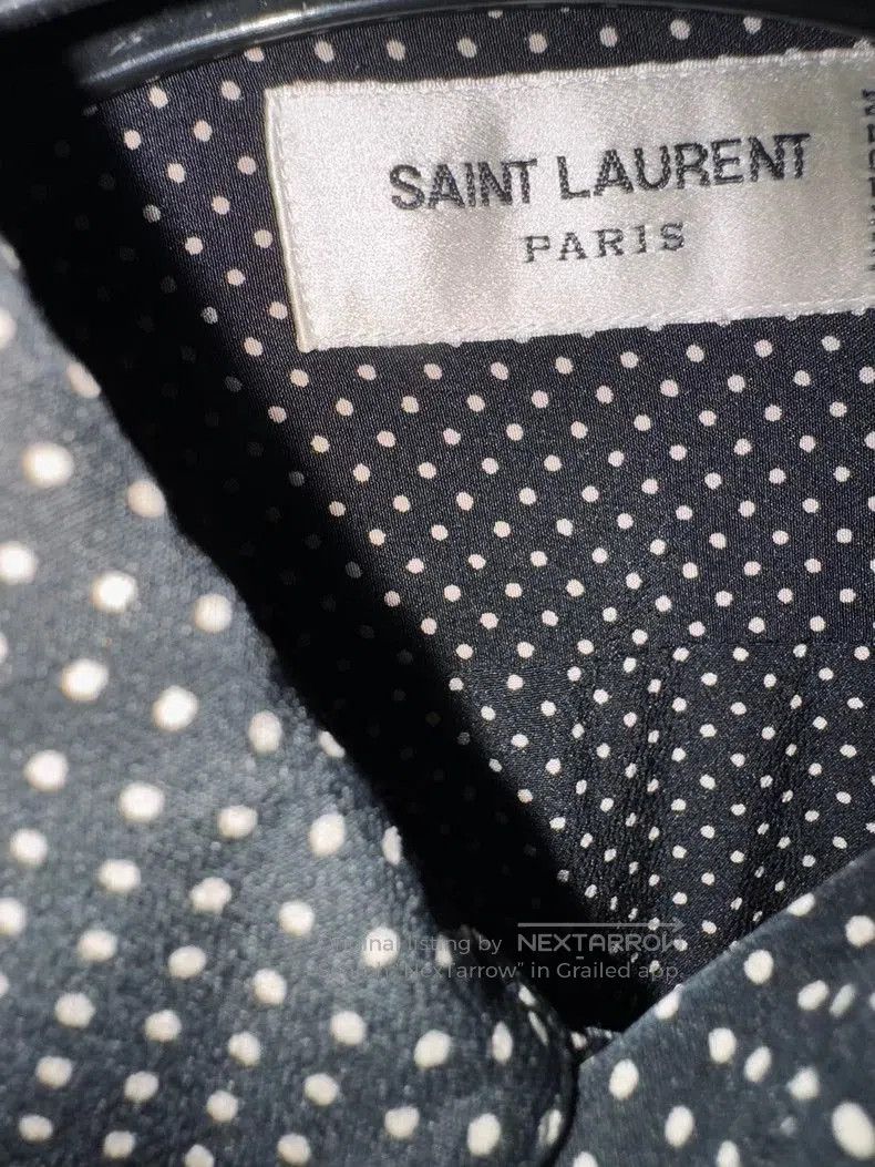 Saint Laurent Paris Saint Laurent Polka Dot Silk Button-Up Shirt. Size US L / EU 52-54 / 3 - 3 Thumbnail