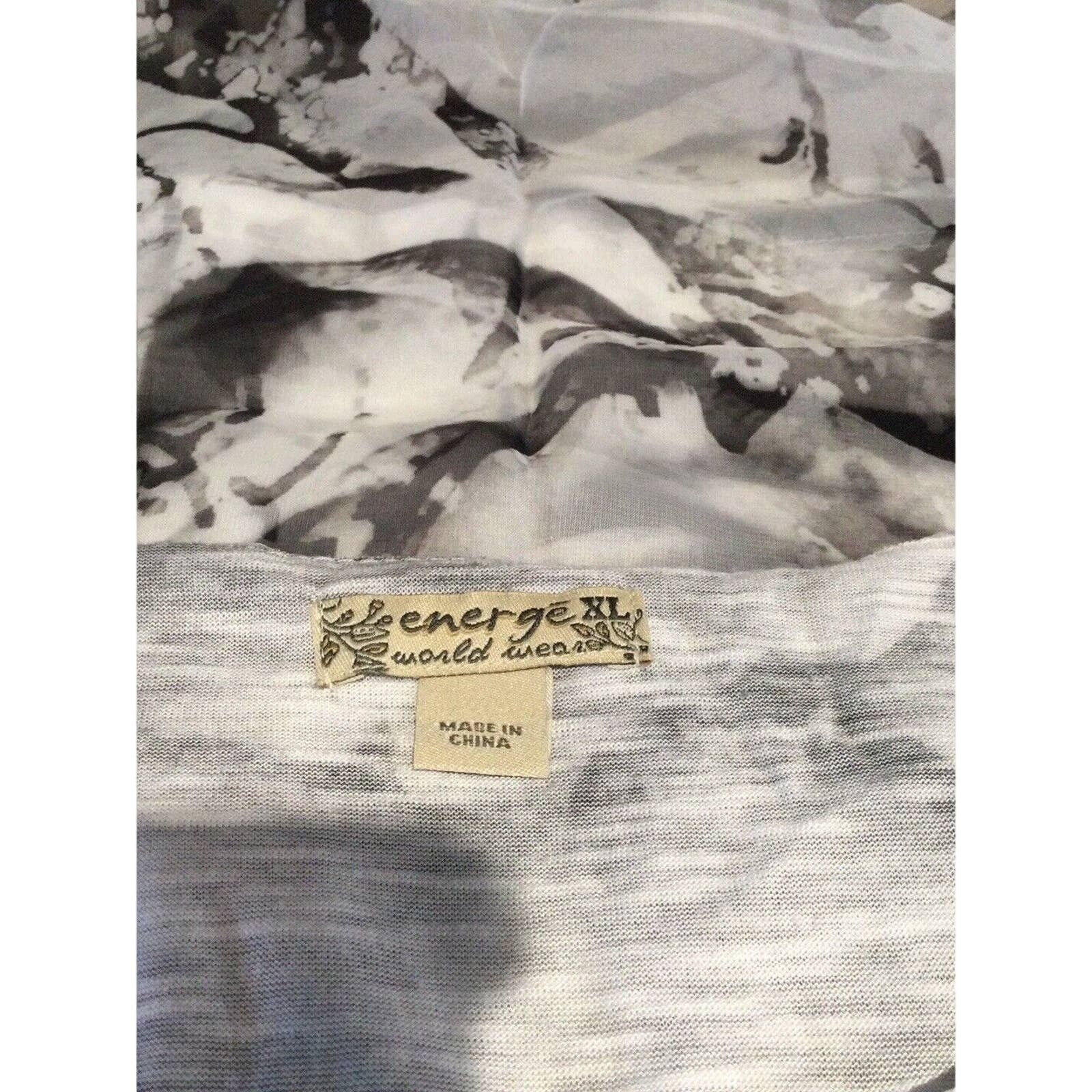 Other Energe Worldwear Tank Floral Print Sheer Overlay Blouse XL Size XL / US 12-14 / IT 48-50 - 11 Thumbnail