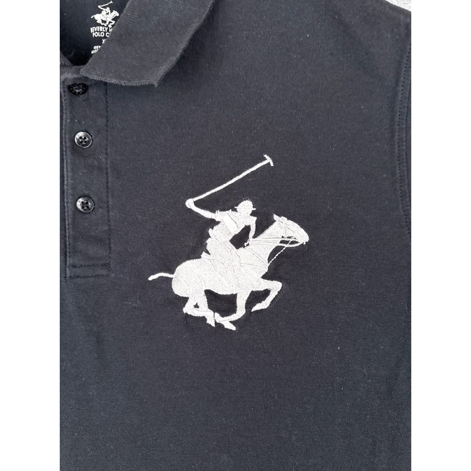 Beverly Hills Polo Club Beverly Hills Polo Club Shirt Men XL Black 100% Cotton Short Sleeve Polo Size US XL / EU 56 / 4 - 6 Thumbnail