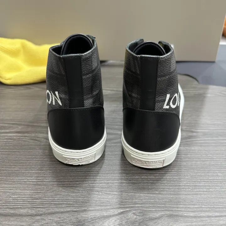 Louis Vuitton Louis Vuitton Black High-Top Fashion Sneakers -2508 Size US 6.5 / EU 39-40 - 3 Thumbnail