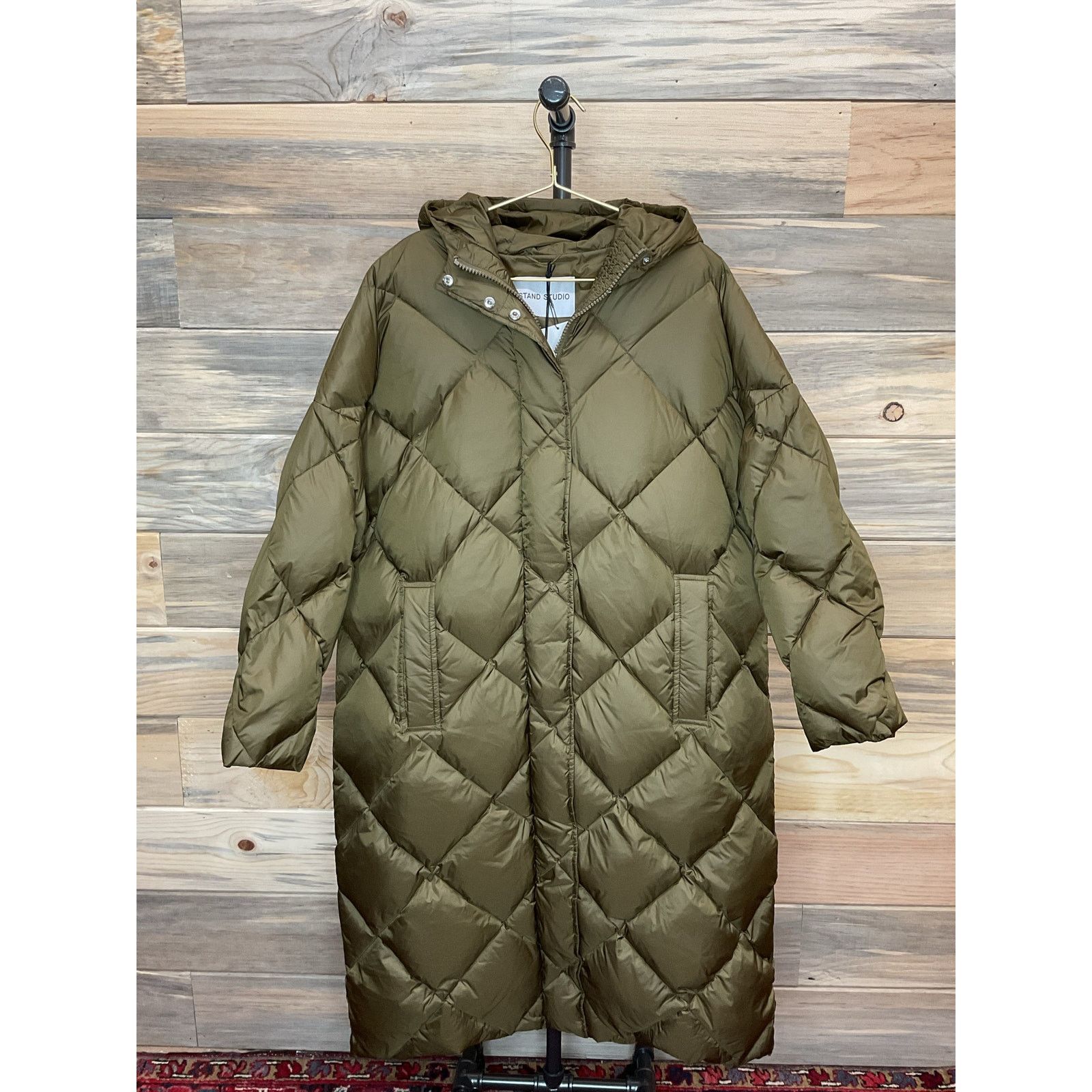 STAND STUDIO Stand Studio NWT Farrah Coat Khaki Green Puffer Women’s Sz M Size M / US 6-8 / IT 42-44 - 3 Thumbnail