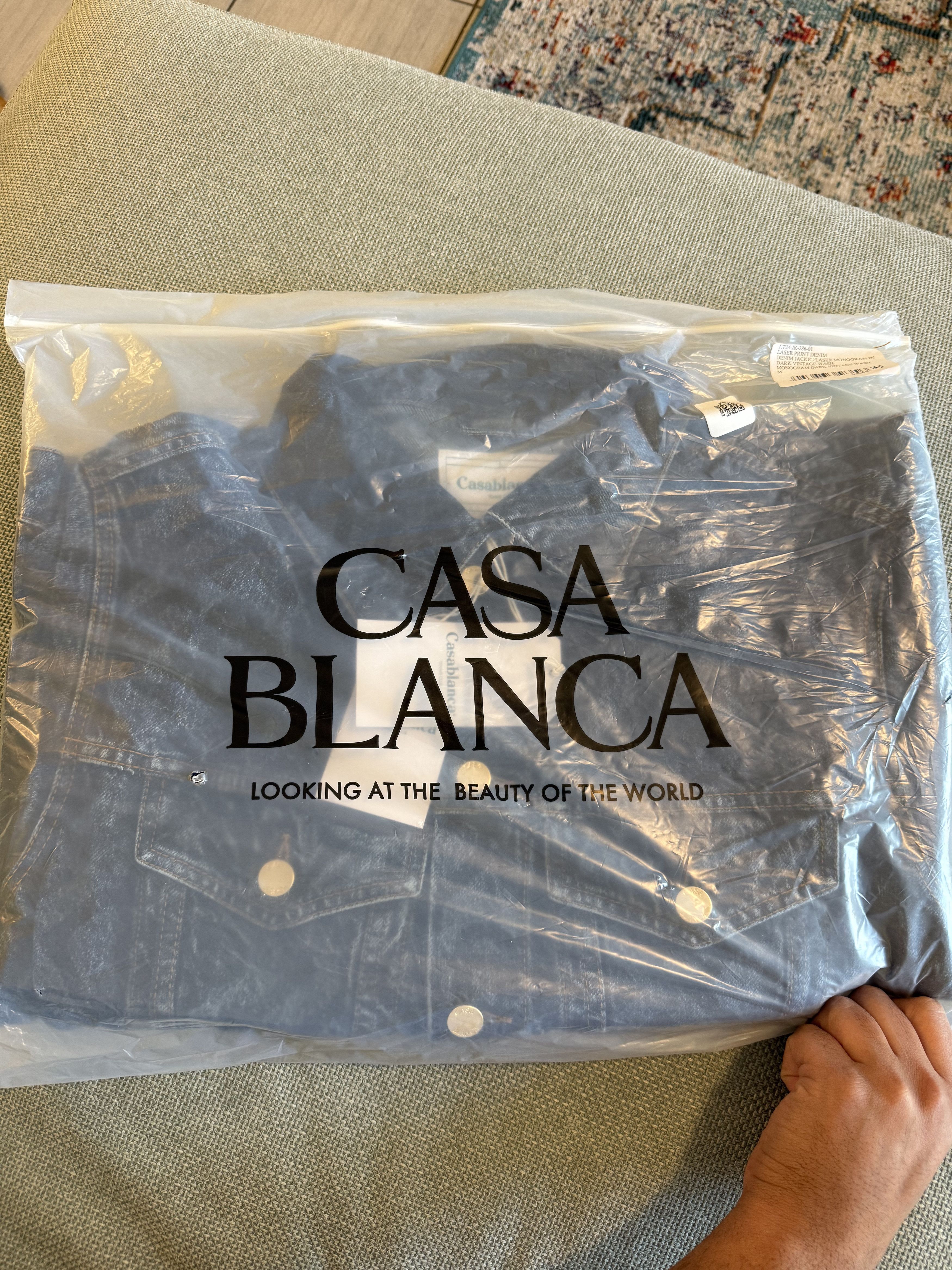 Casablanca *MSG TO OFFER* Casablanca Denim Jacket Laser Monogram Size US M / EU 48-50 / 2 - 6 Thumbnail