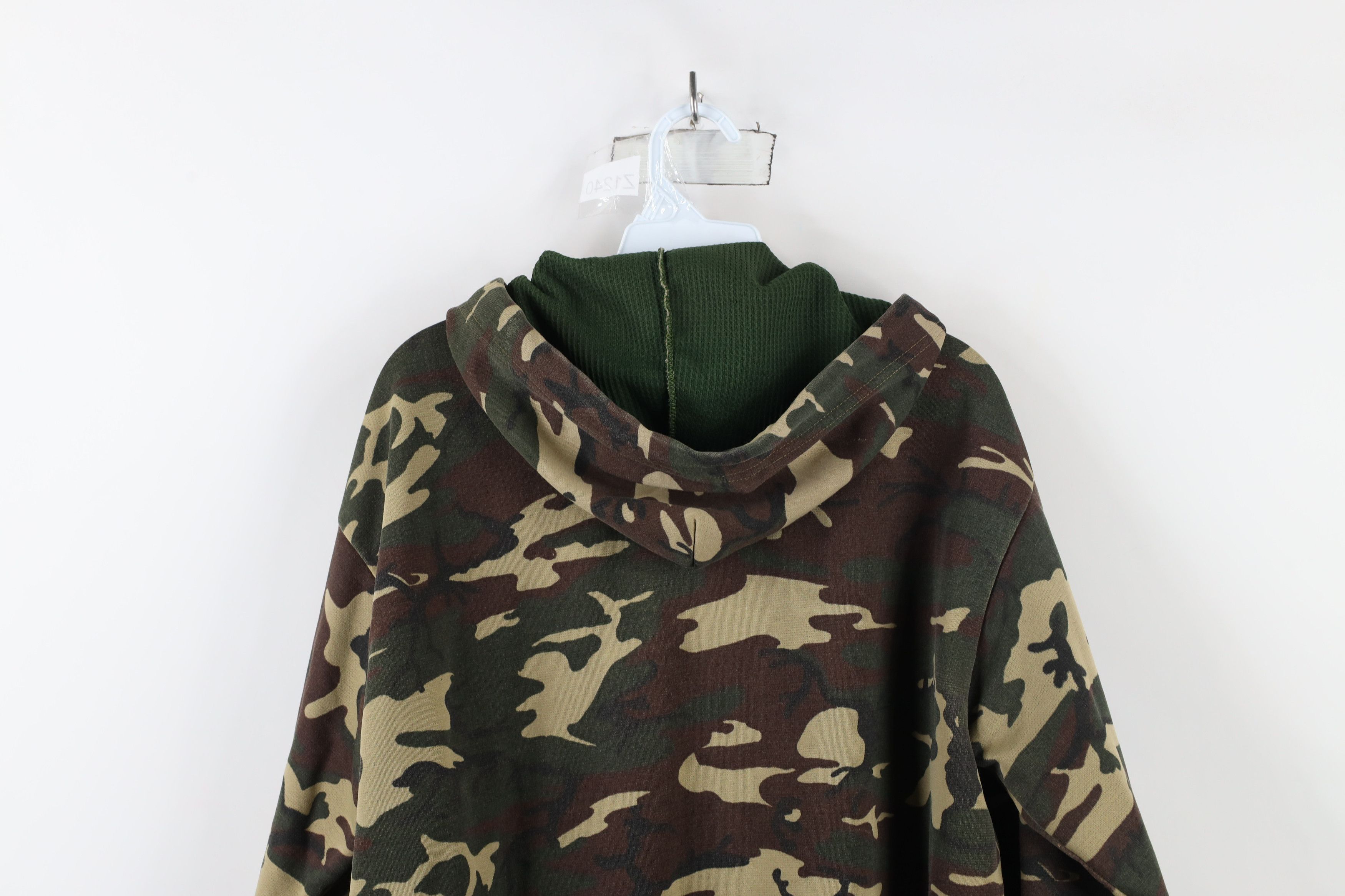 Vintage Vintage 70s Streetwear Camouflage Lined Zip Hoodie USA Size US XL / EU 56 / 4 - 12 Thumbnail