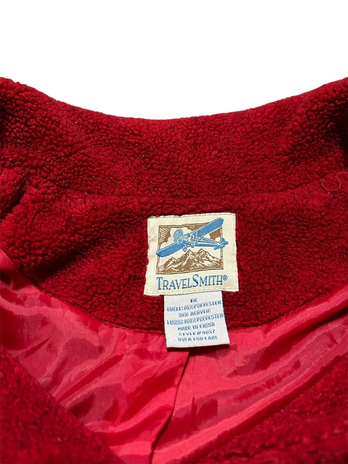 Designer × Vintage 2000s TravelSmith Fleece Overcoat Size XL / US 12-14 / IT 48-50 - 3 Thumbnail
