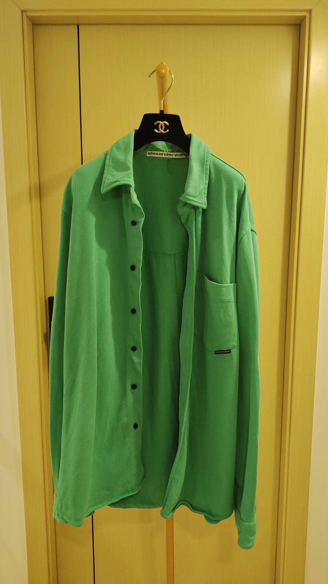 Alexander Wang Green Shirt with Pocket