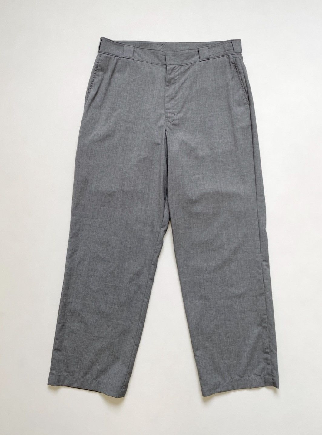 Prada S/S 24 Wide Leg Gray Wool ‘Work Pants’ Size US 34 / EU 50 - 1 Thumbnail