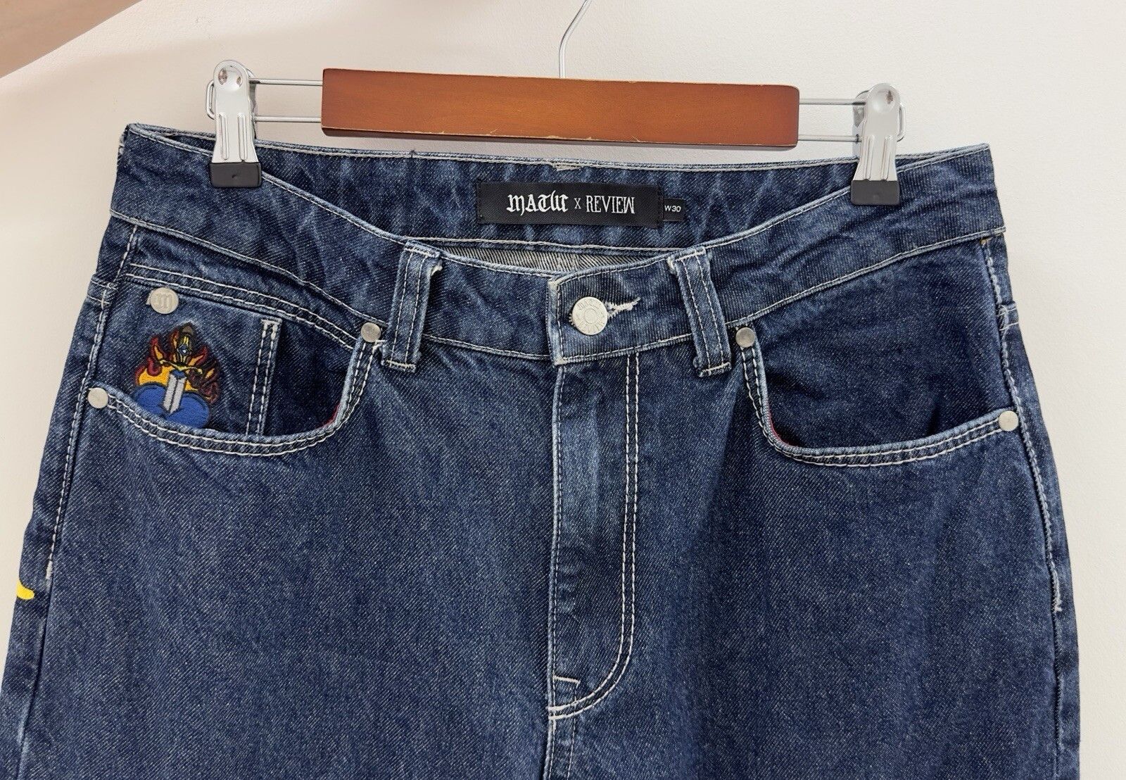 Other Macut x Rewiew Rap Hip Hop Pants Mens Jeans Denim Trousers Size US 30 / EU 46 - 5 Thumbnail