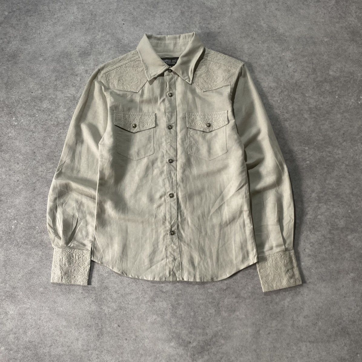 Japanese Brand Bernings Sho Vintage Paisley Western Shirt Size US S / EU 44-46 / 1 - 1 Thumbnail