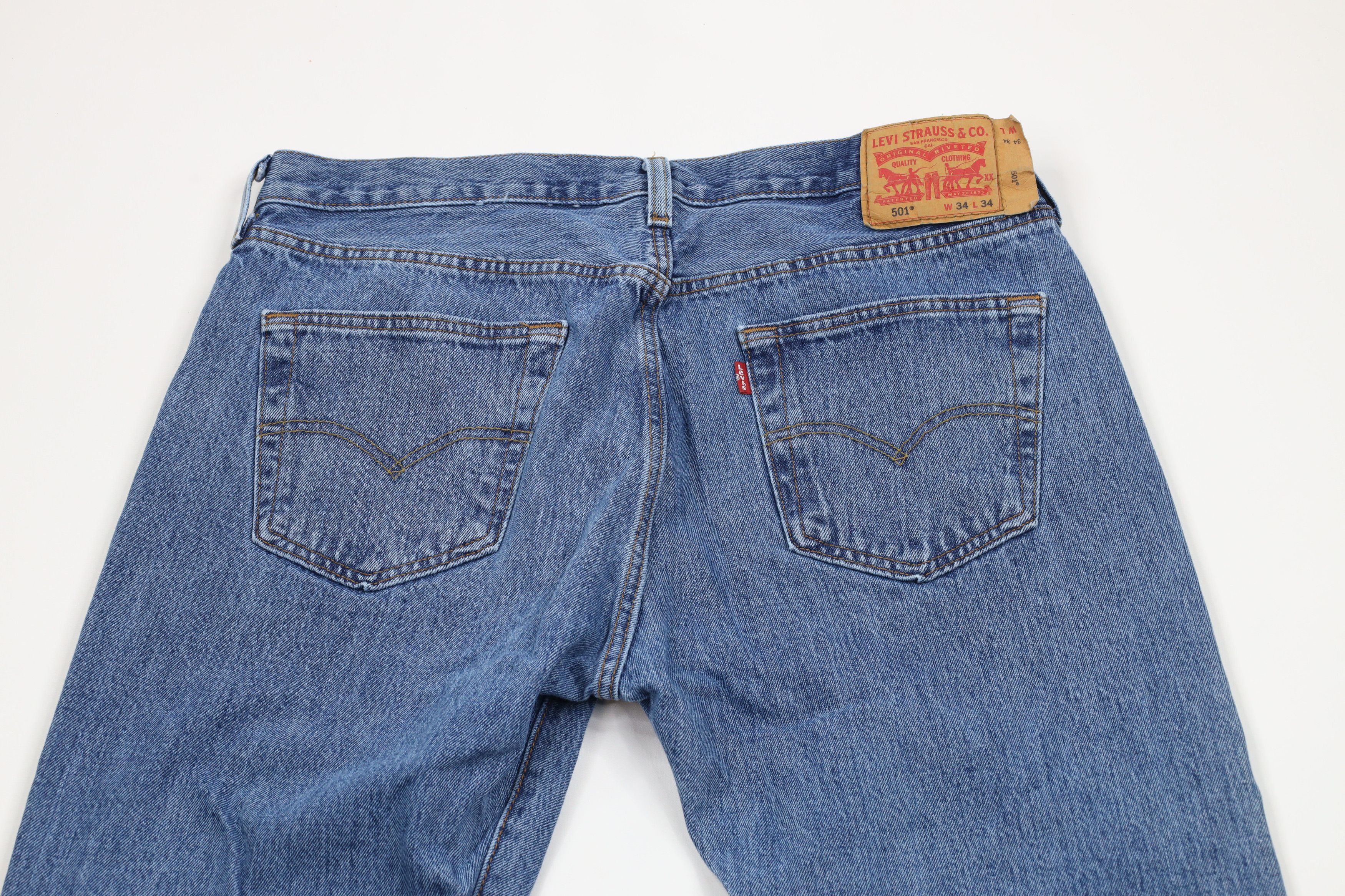 Levi's × Vintage Vintage Y2K Levis 501xx Button Fly Original Fit Denim Jeans Size US 34 / EU 50 - 10 Thumbnail
