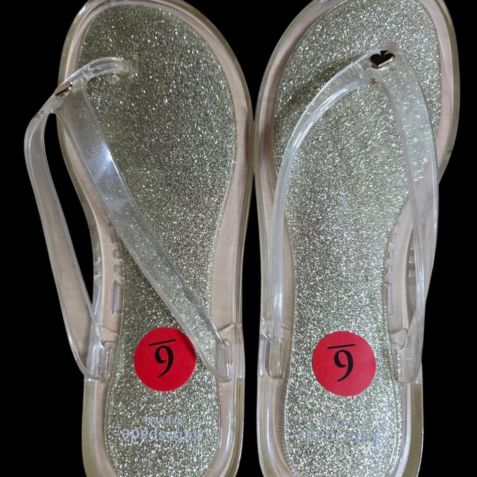 Other Kate Spade New York Glitter Jelly Flip Flops Size US 6 / IT 36 - 1 Thumbnail
