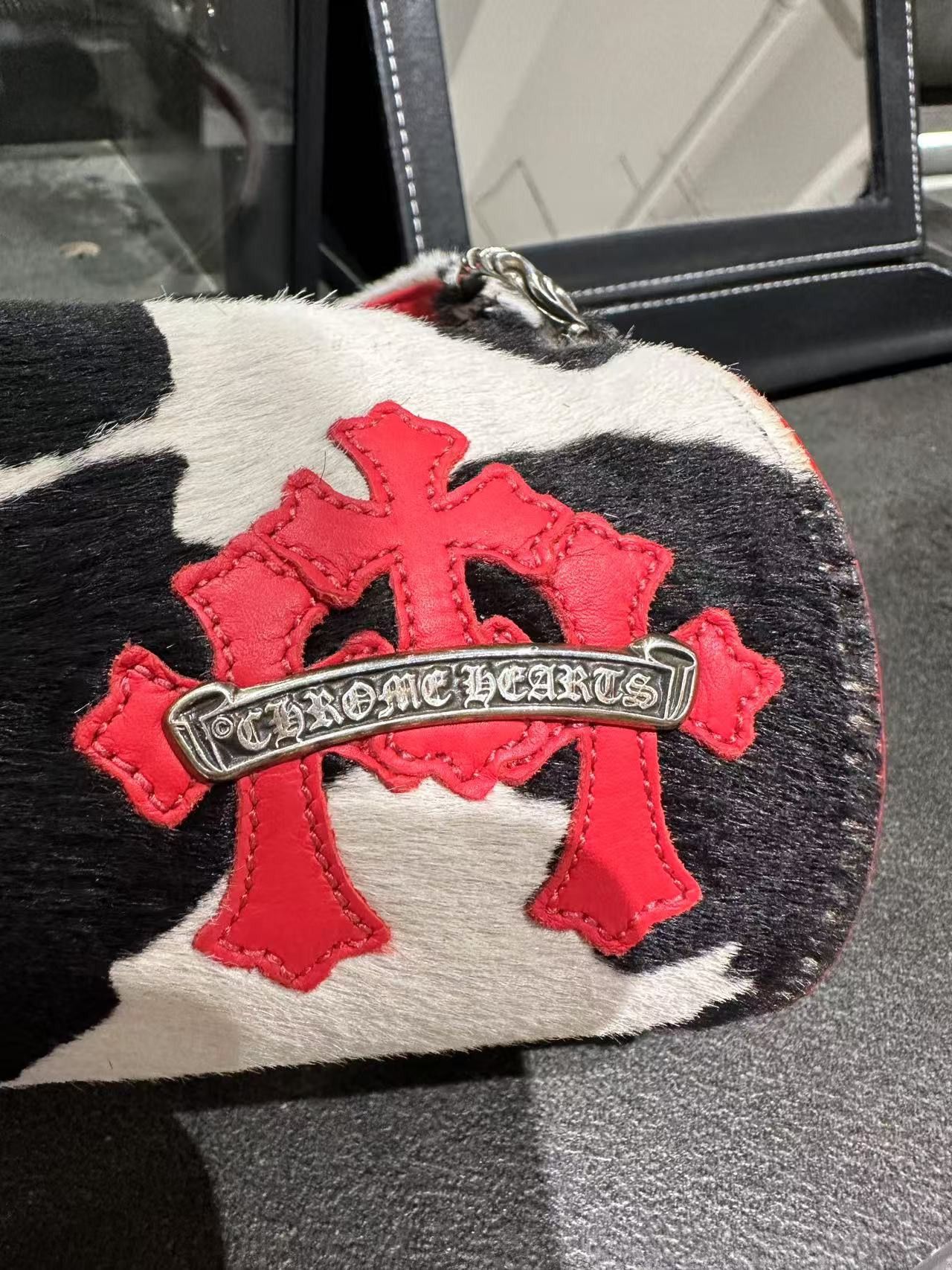 Chrome Hearts Chrome Hearts Pony Hair Cow Stripe Grinds Mini Handbag Size ONE SIZE - 7 Thumbnail