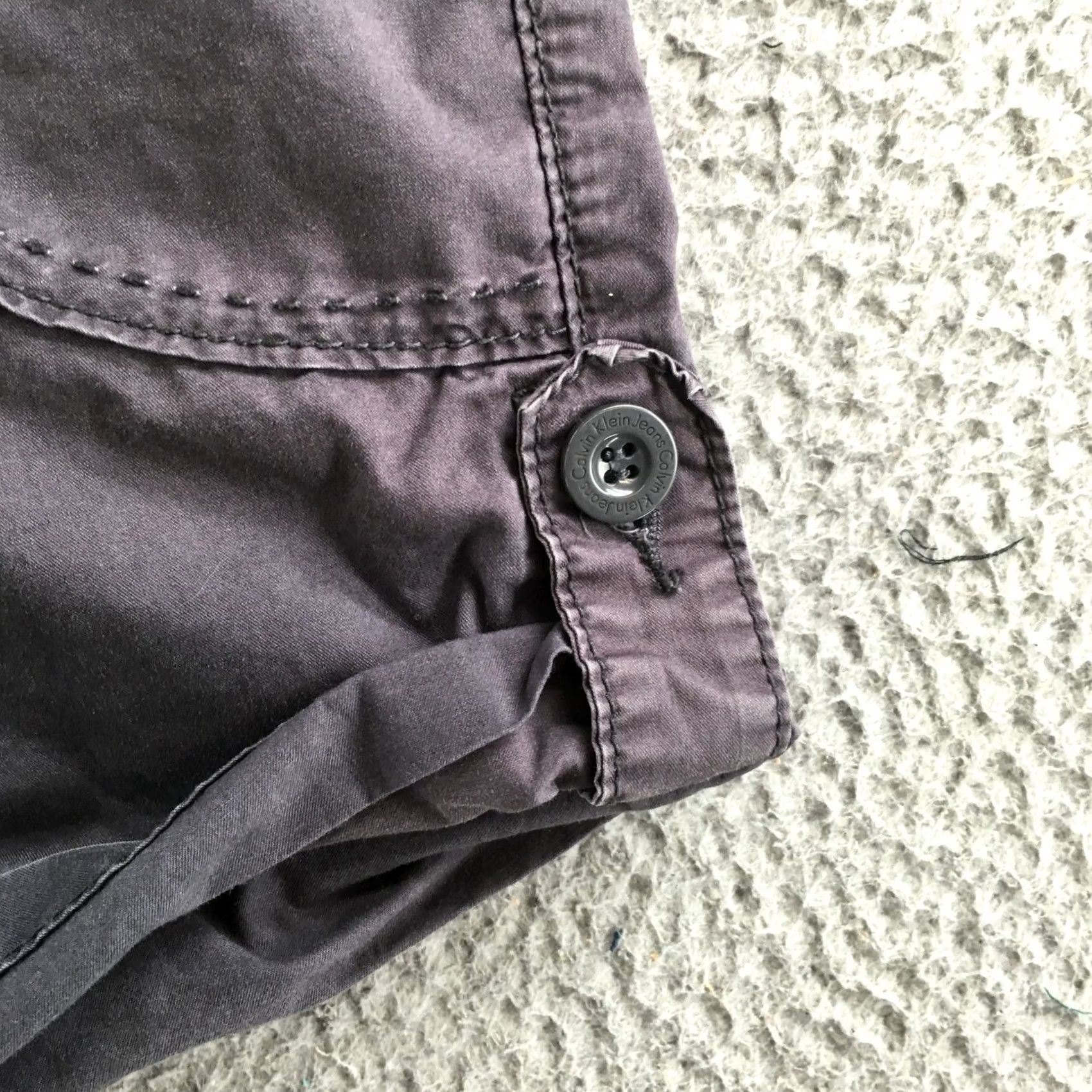 Calvin Klein Calvin Klein Utility Short Womens 6 Gray Cotton Mid Rise Flat Front Casual Zip Size 28" / US 6 / IT 42 - 6 Thumbnail