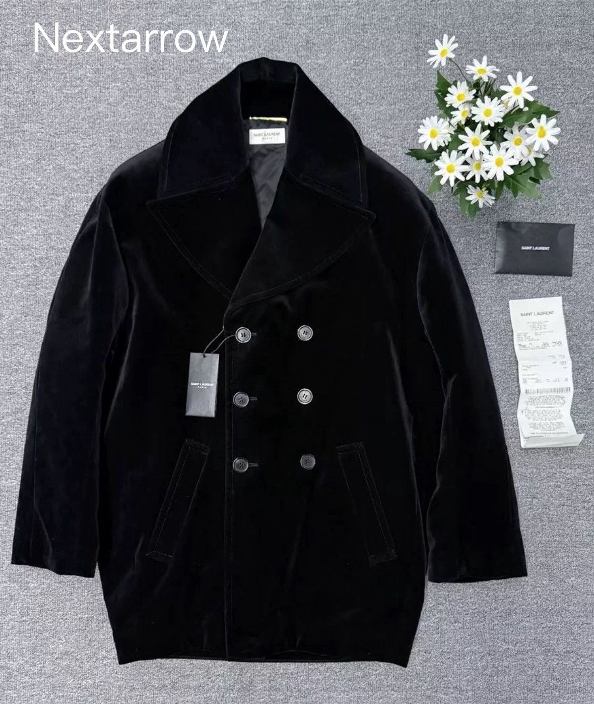 Saint Laurent Paris × Yves Saint Laurent Saint Laurent SLP rhinestone velvet jacket 2412-Nextarrow Size US M / EU 48-50 / 2 - 1 Thumbnail