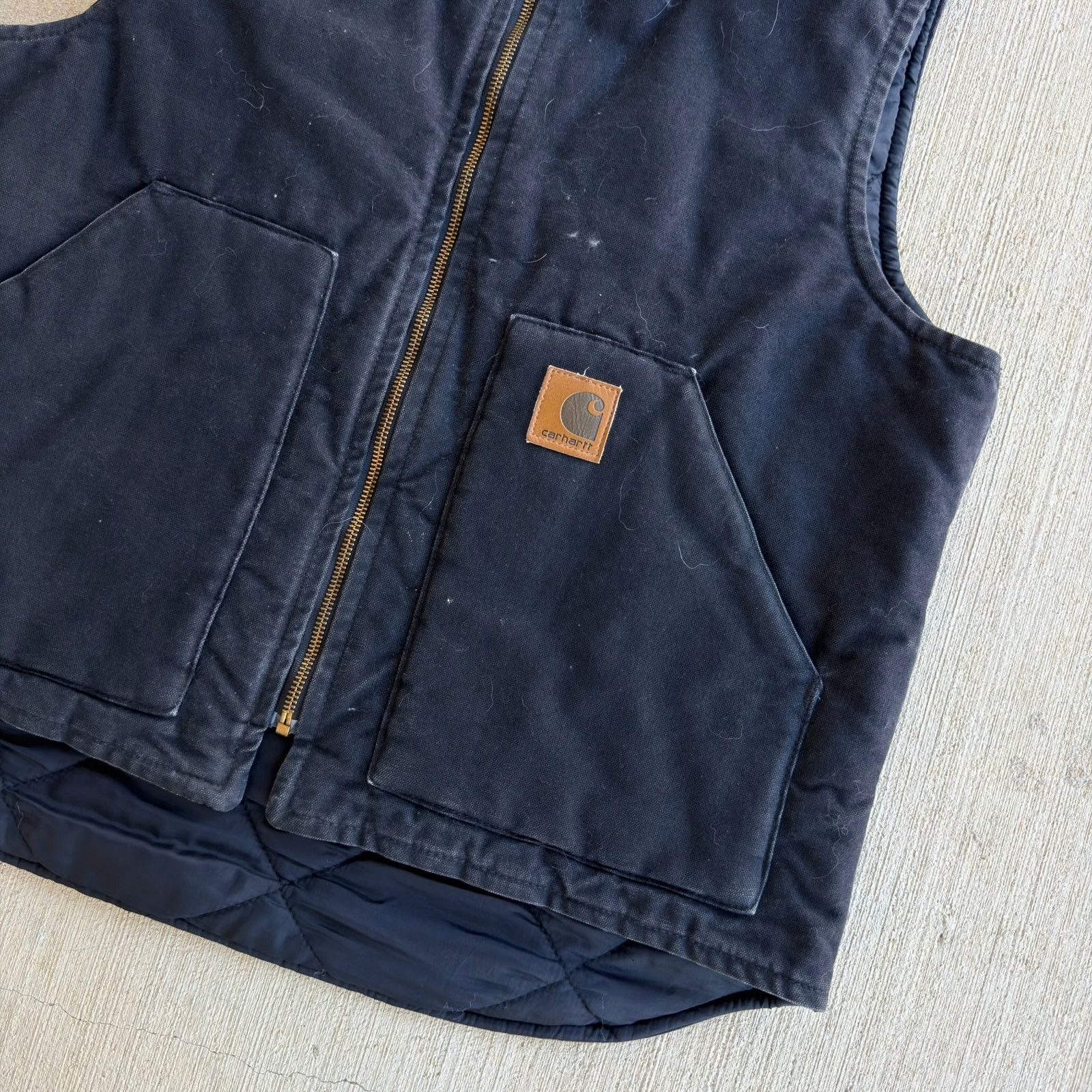 Carhartt × Vintage Carhartt V52 BLK black work wear vest Size US L / EU 52-54 / 3 - 2 Thumbnail
