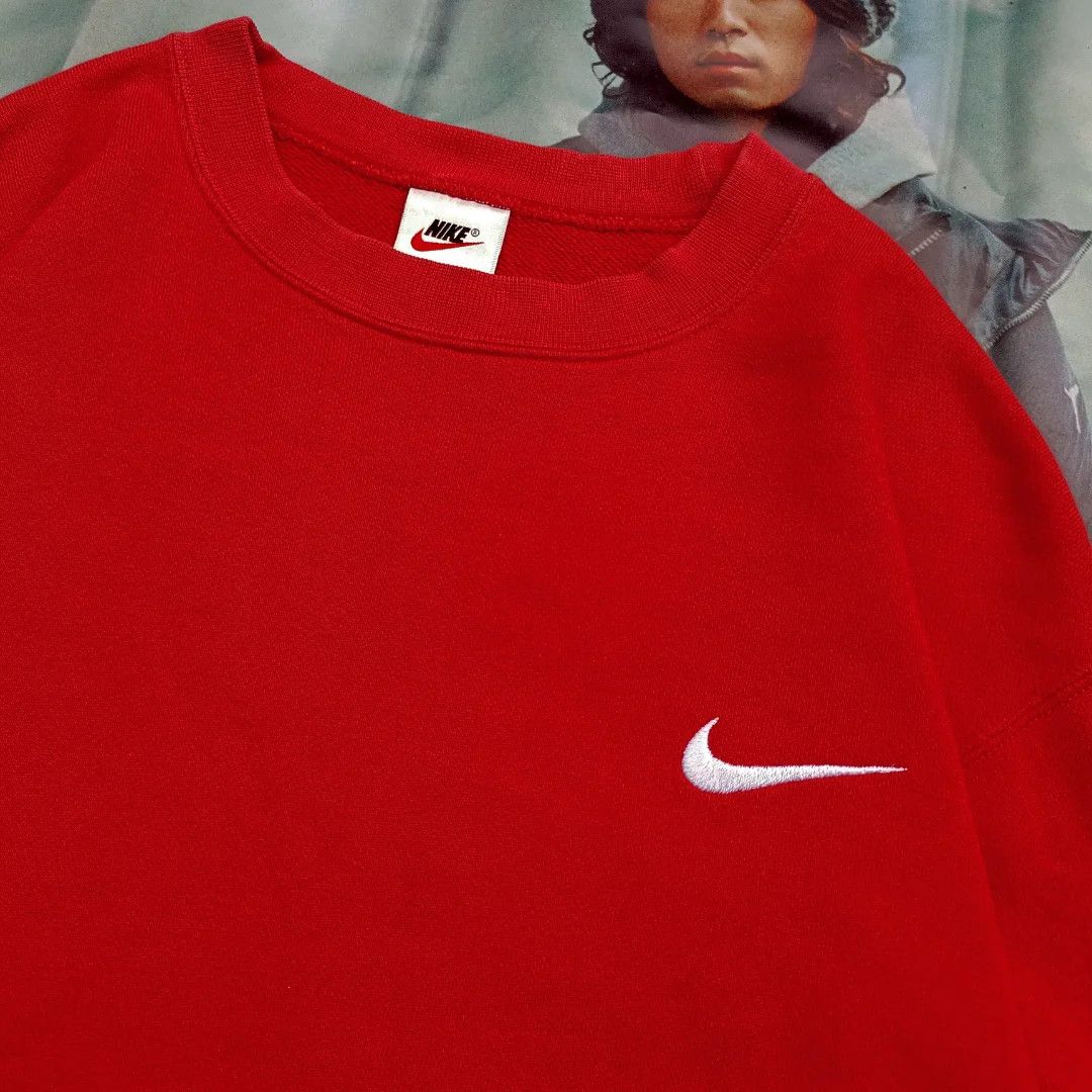 Nike Vintage 90s Nike small swoosh Sweatshirts Size US L / EU 52-54 / 3 - 1 Thumbnail