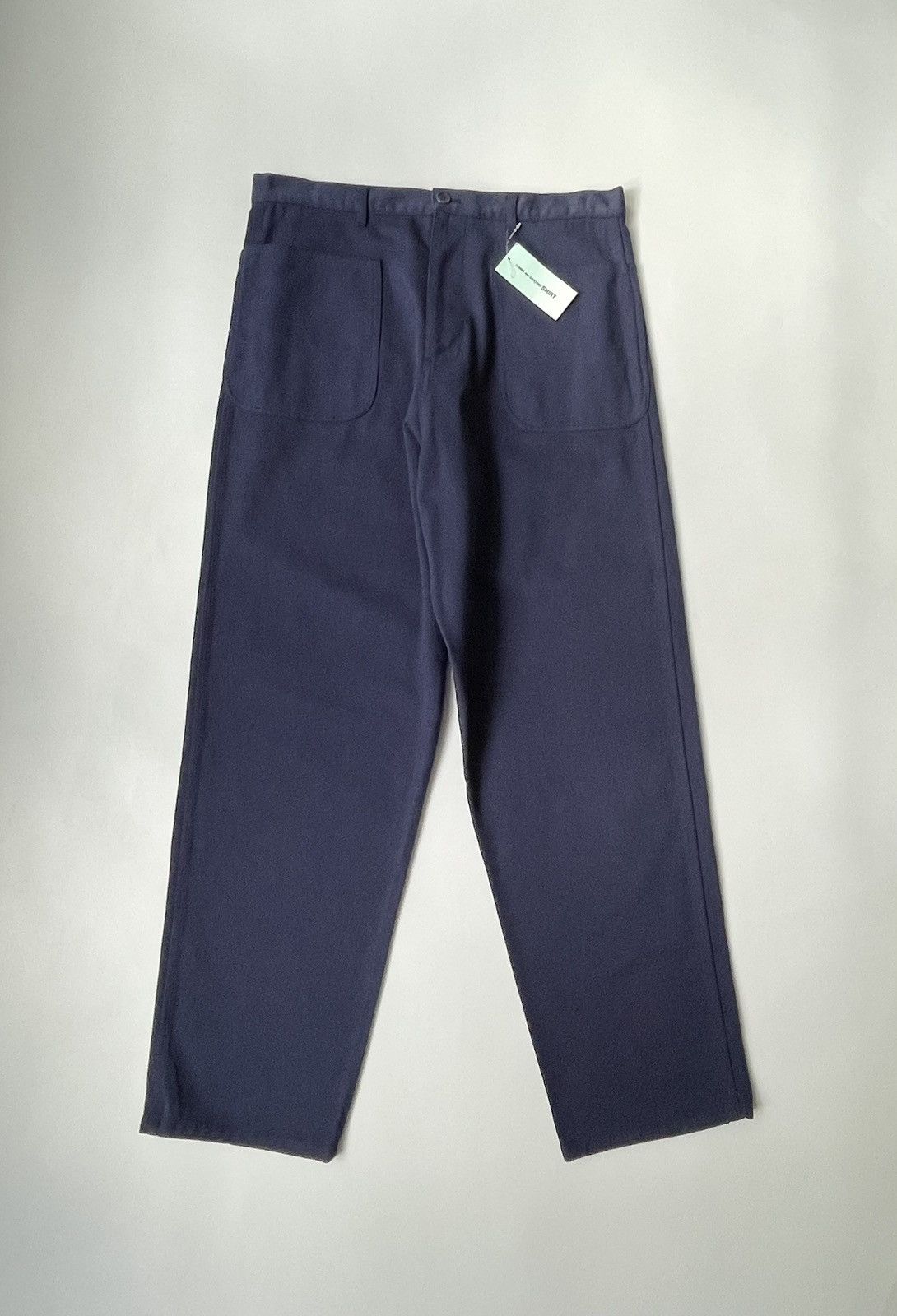 Comme des Garcons Wide Leg Blue Cotton Utility Pants Size US 34 / EU 50 - 13 Thumbnail