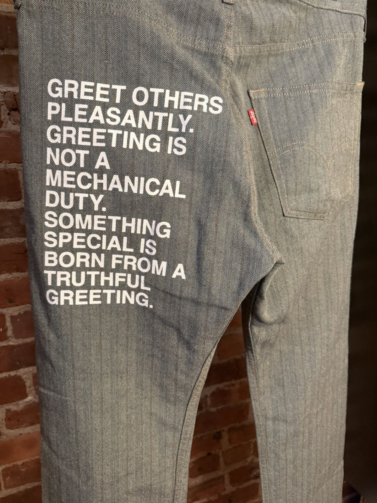 Junya Watanabe SS/01 Poem Pinstriped Trouser/Pant Size US 30 / EU 46 - 6 Thumbnail